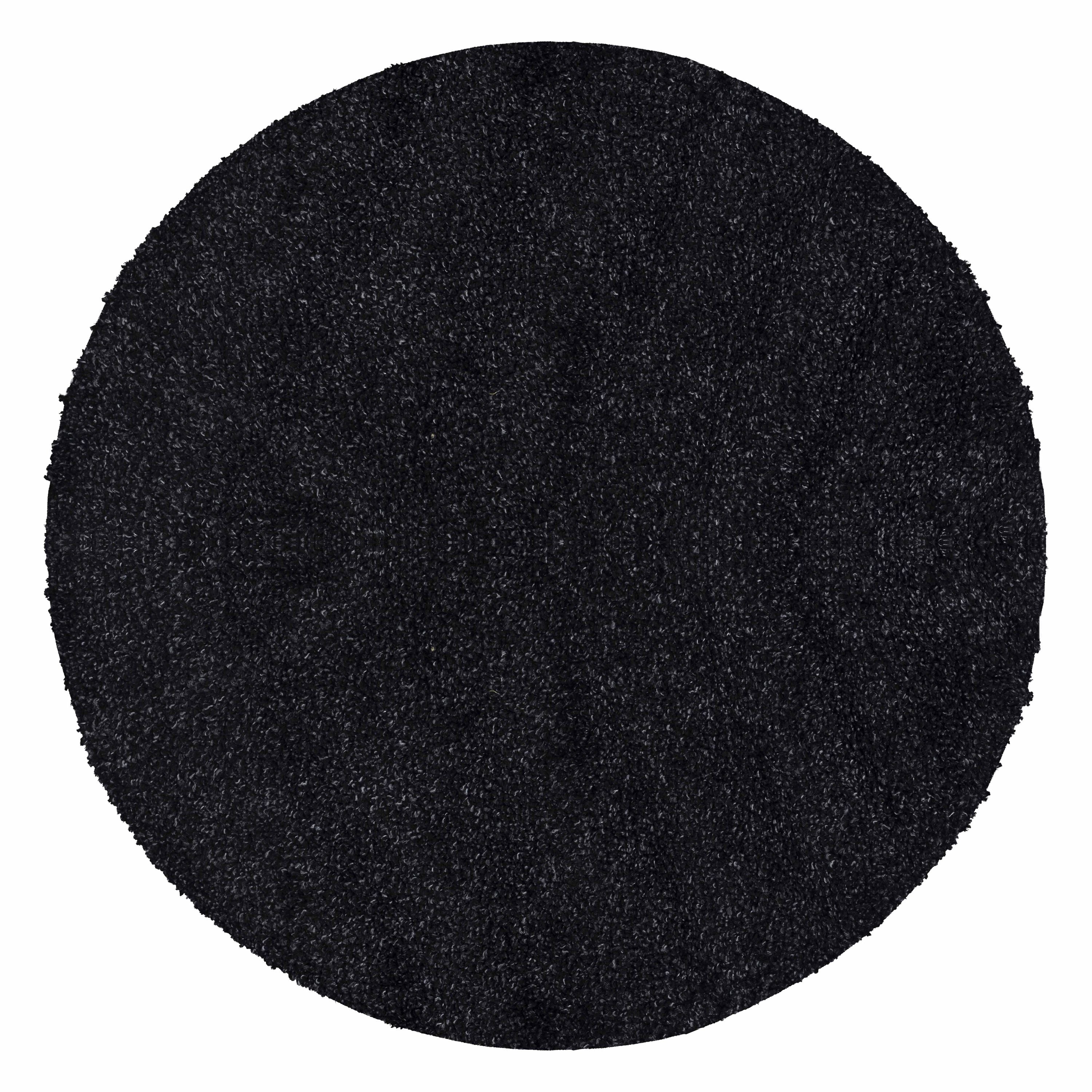 Round carpet living room deep pile plain design long pile shaggy modern