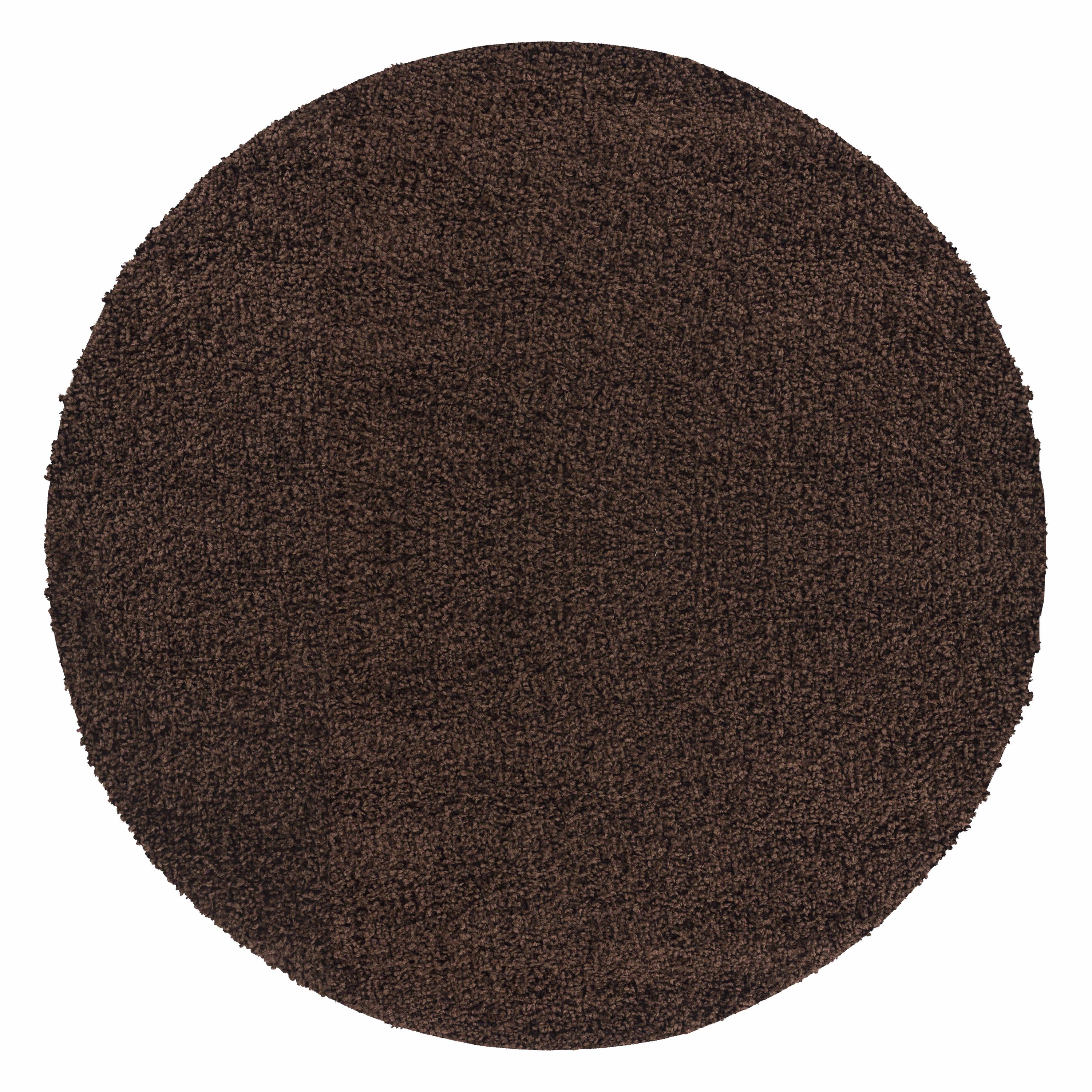 Tapis rond salon poils longs design uni poils longs shaggy moderne