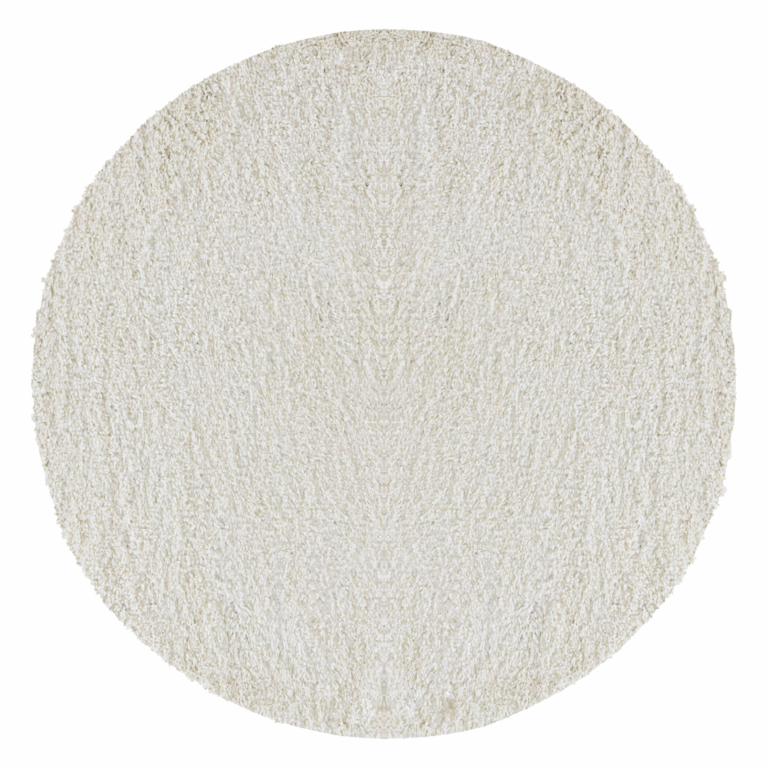 Tapis rond salon poils longs design uni poils longs shaggy moderne