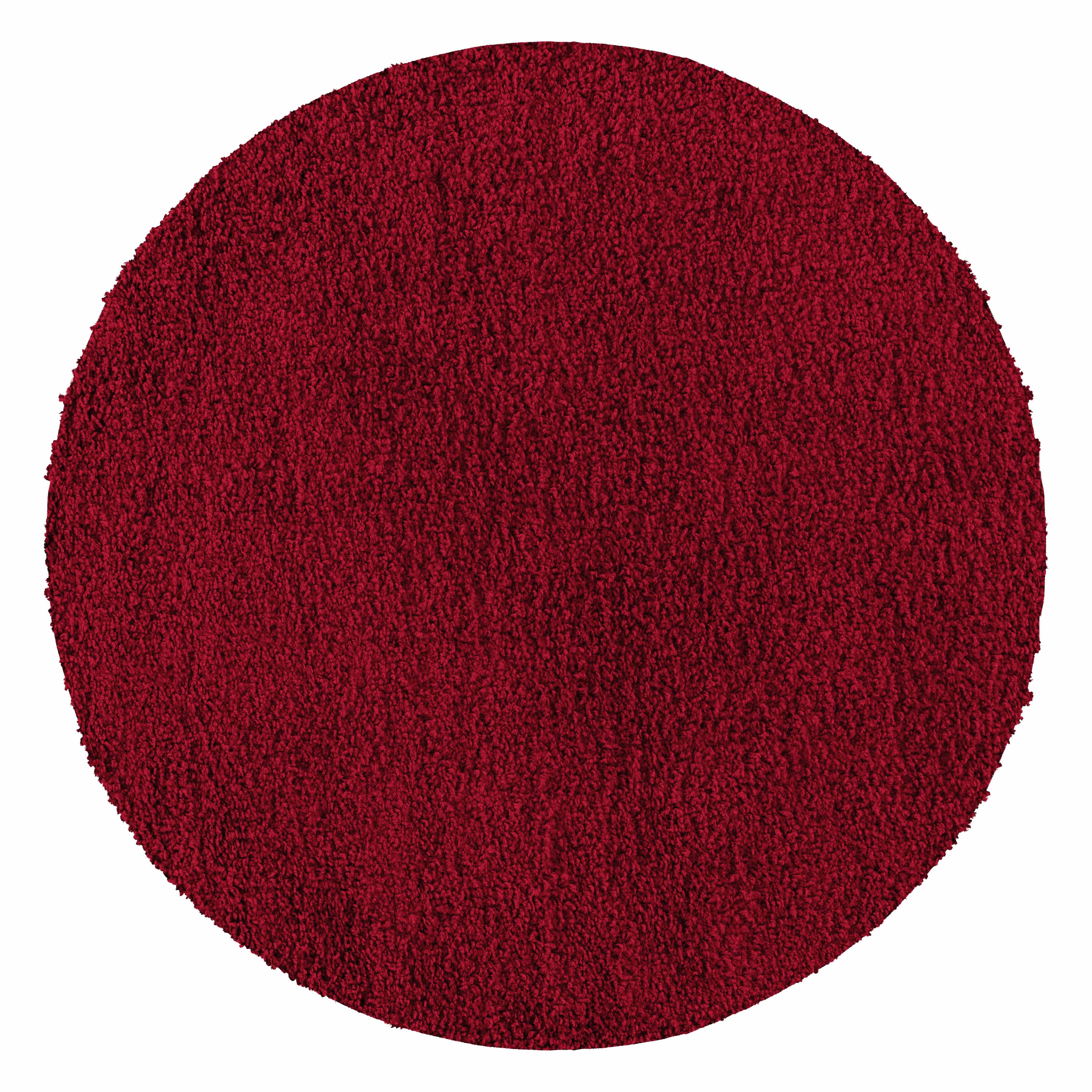 Tapis rond salon poils longs design uni poils longs shaggy moderne