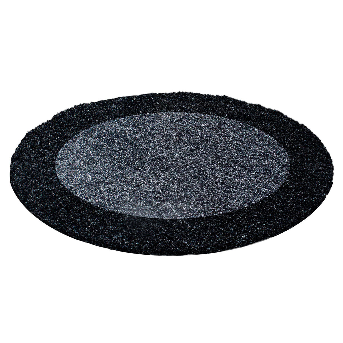 Shaggy Teppich Hochflor Langflor Wohnzimmer Teppich Gemustert in Bordüre Design