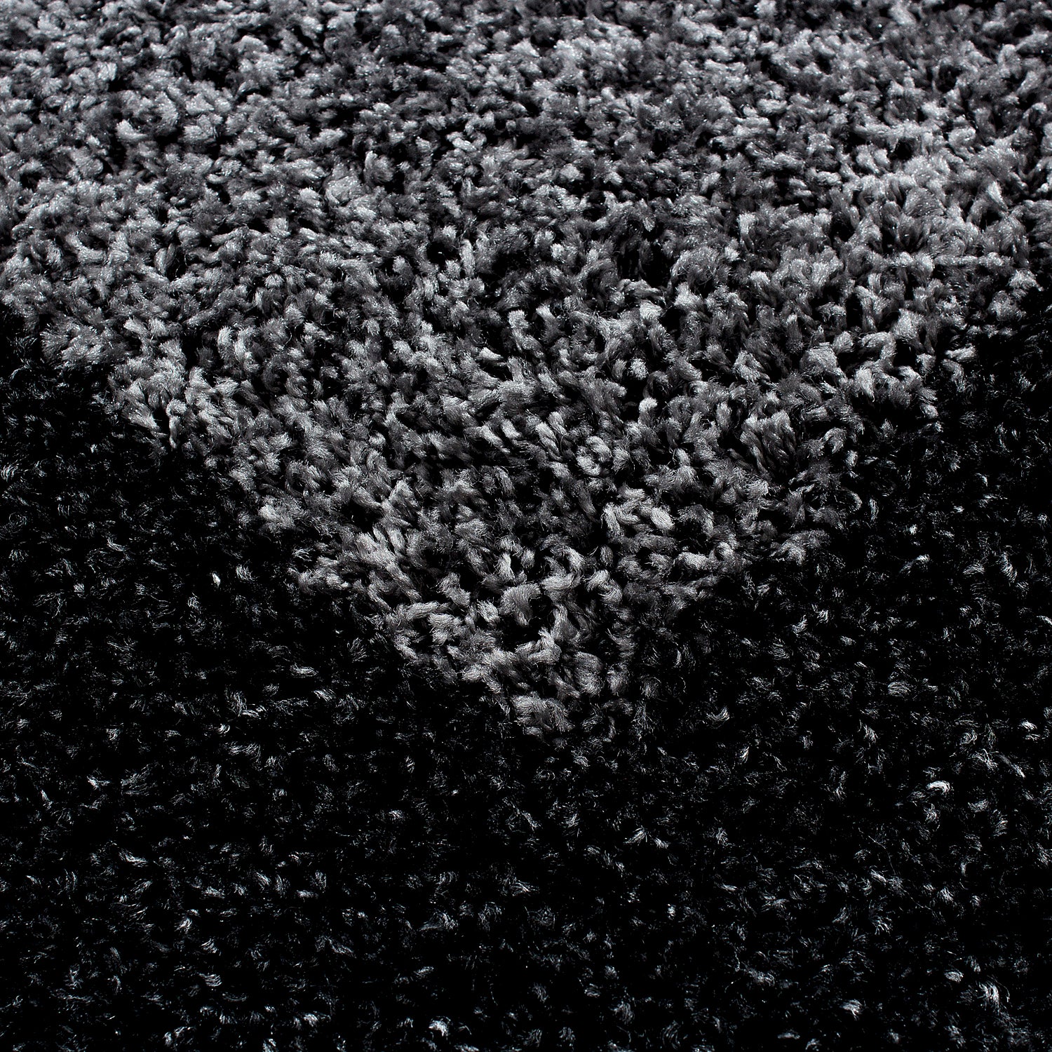 Runder Hochflor Teppich Wohnzimmer Langflor Shaggy Gemustert in Bordüre Design