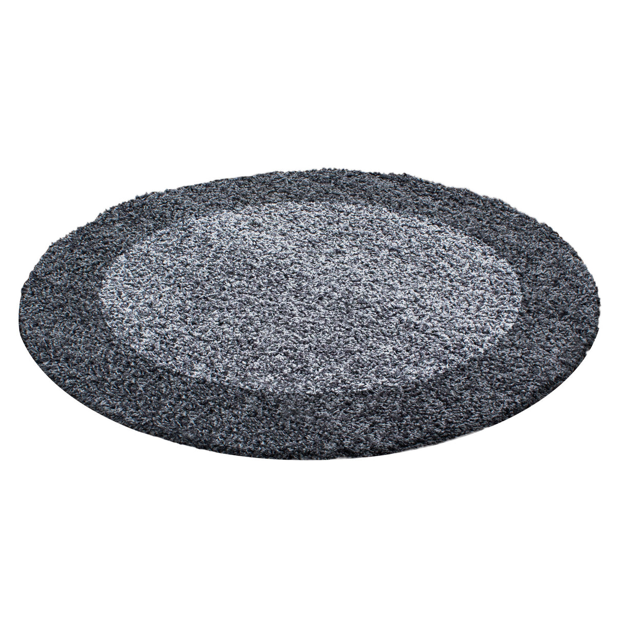 Shaggy Teppich Hochflor Langflor Wohnzimmer Teppich Gemustert in Bordüre Design
