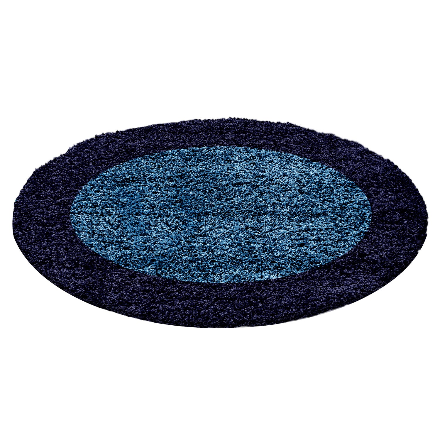 Shaggy Teppich Hochflor Langflor Wohnzimmer Teppich Gemustert in Bordüre Design