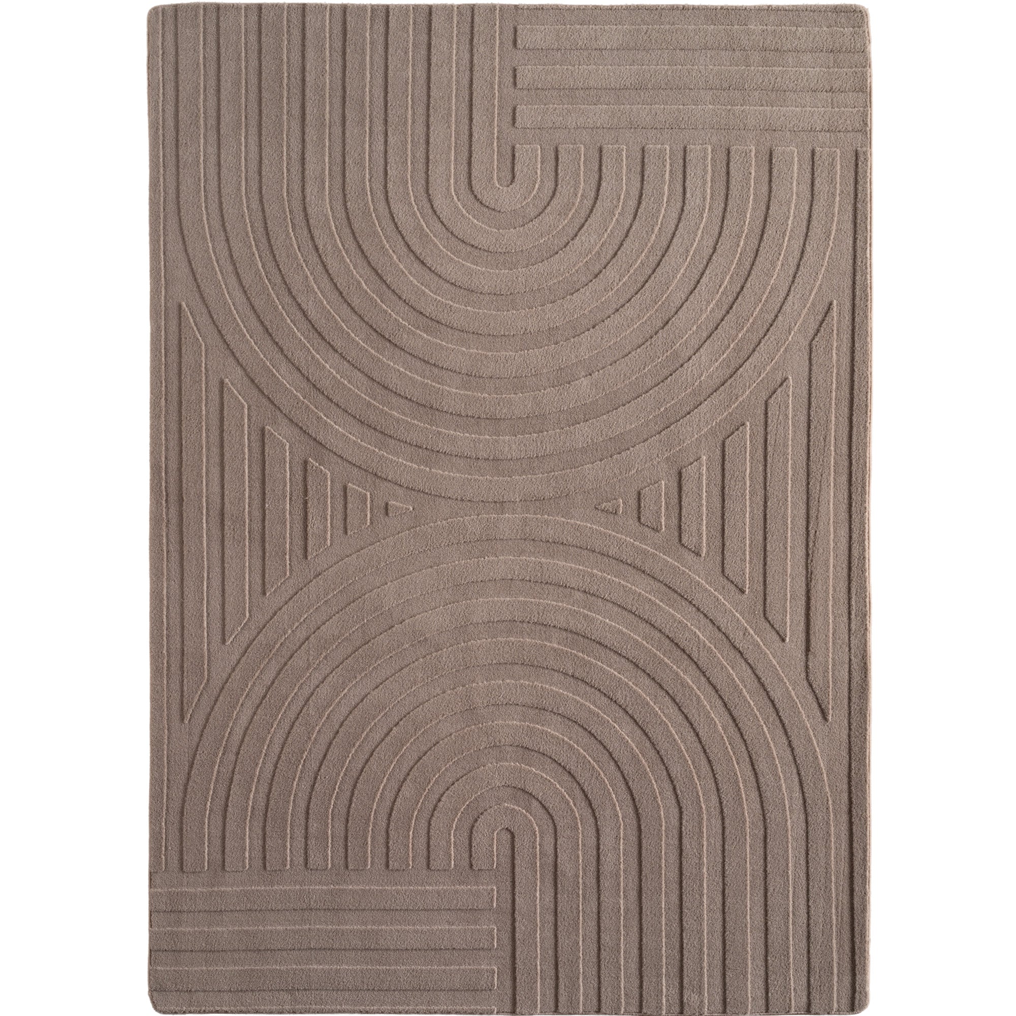 Skandinavischer Boho Teppich Wohnzimmer Einfarbig Beige-Creme Waschbarer Teppich