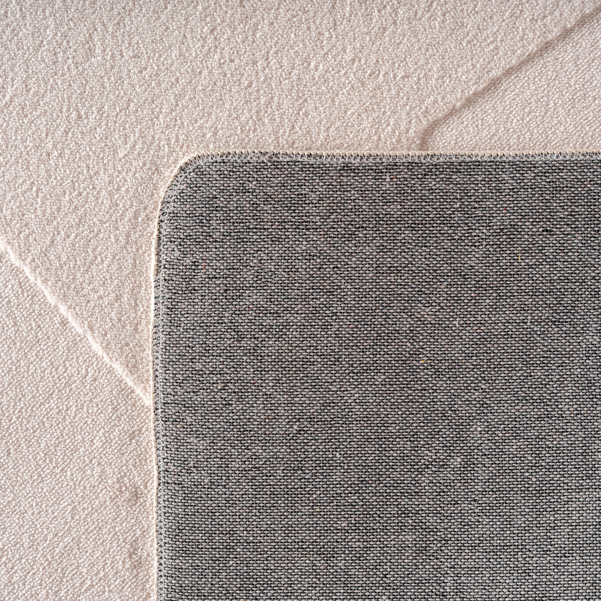 Boho Teppich mit Geometrischem Design Einfarbig Beige - Creme Waschbarer Teppich