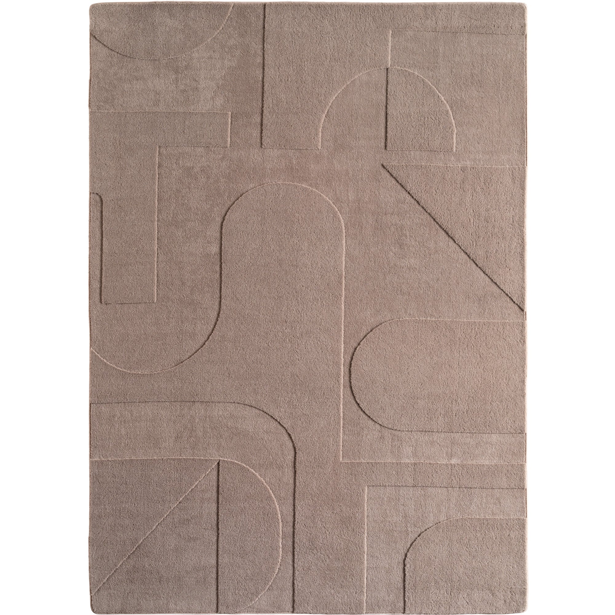 Skandinavischer Teppich Boho Design Einfarbig Beige und Creme Waschbarer Teppich