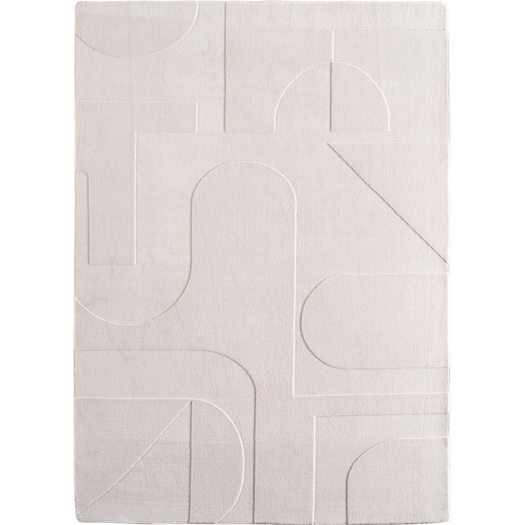 Skandinavischer Teppich Boho Design Einfarbig Beige und Creme Waschbarer Teppich