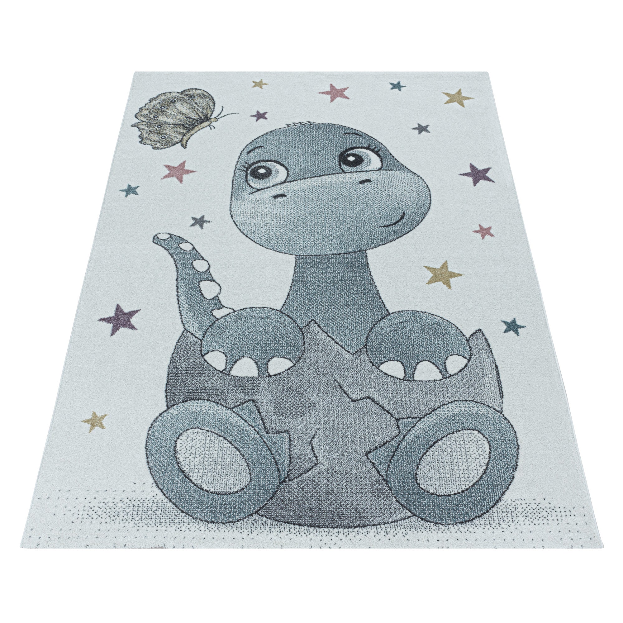 Children's Rug Cute Dinosaur Design Modern Easy Care Rug Children's Room