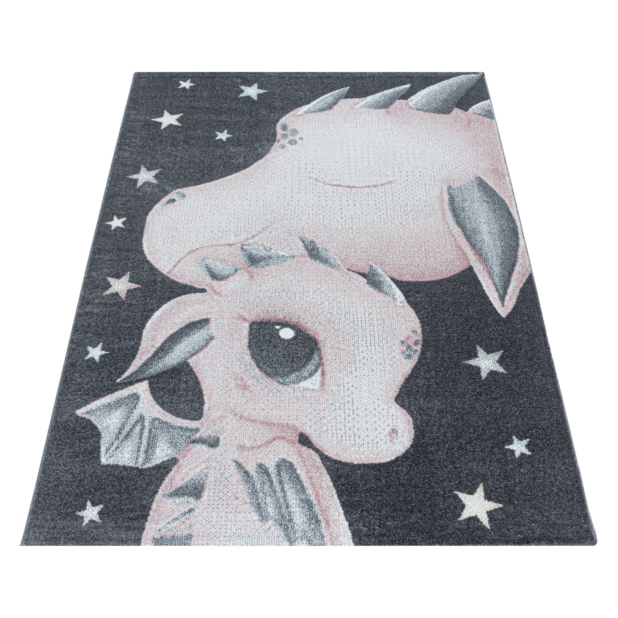 Children's Rug Dragon Design Modern Soft Easy Care Rug Children's Room