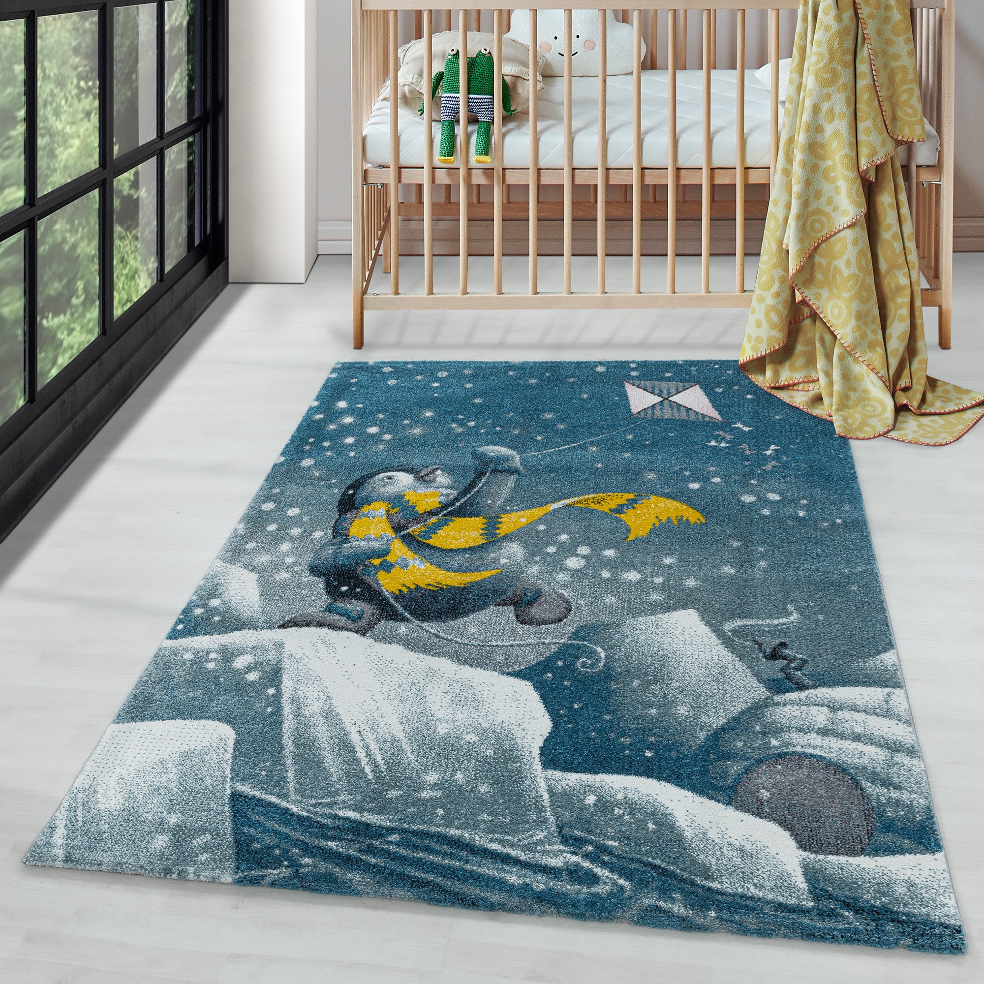 Kinderteppich Bunt Kariert Design Modern Weich Pflegeleicht Teppich Kinderzimmer