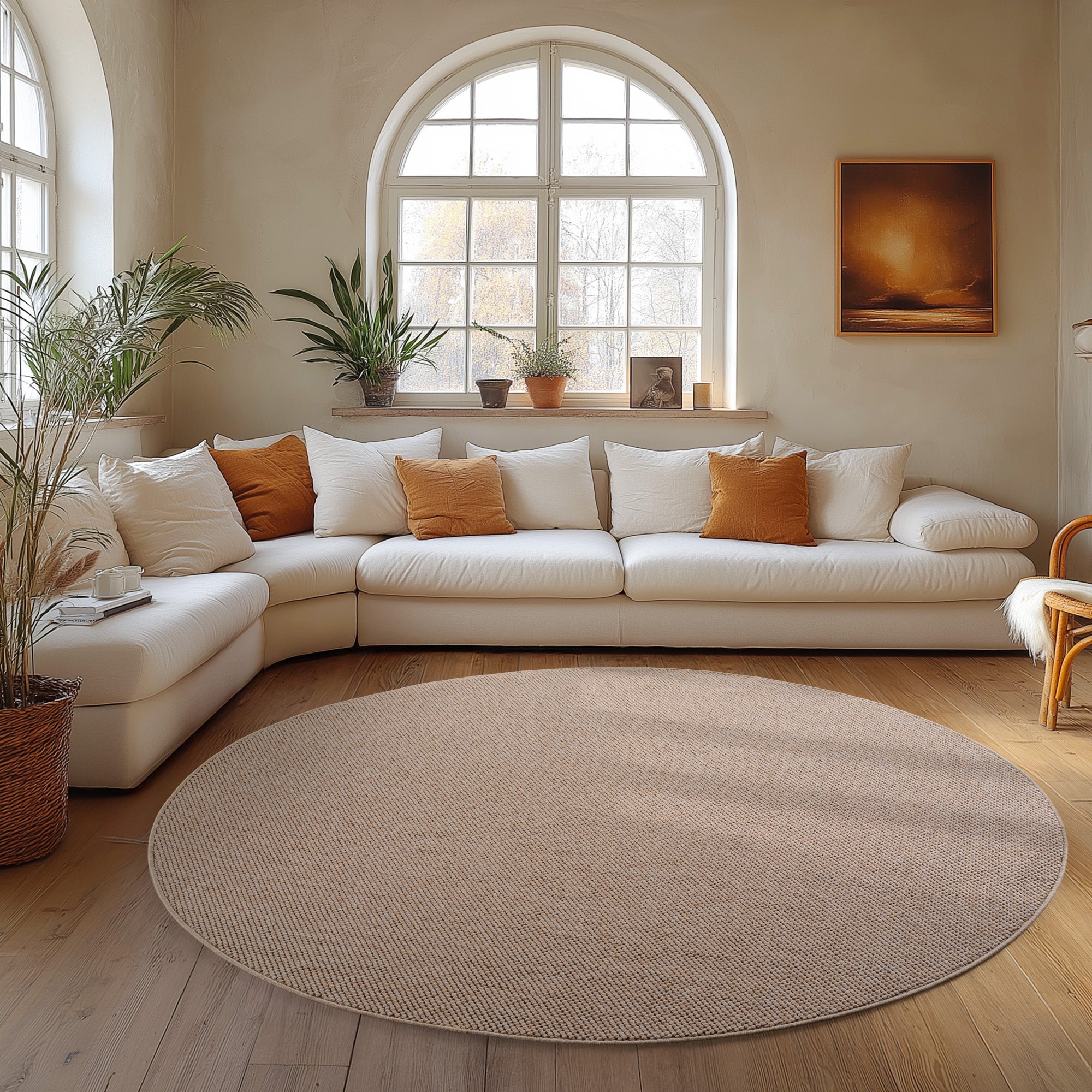 Carpettex Teppich Einfarbig Bouclé Skandi Stil Modern Pflegeleicht Wohnzimmer