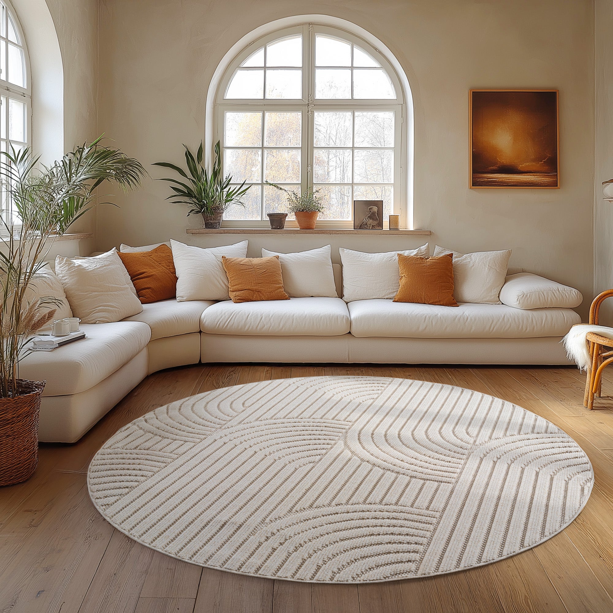 Carpettex Teppich Einfarbig Schlingenflor Skandi Stil Pflegeleicht Wohnzimmer