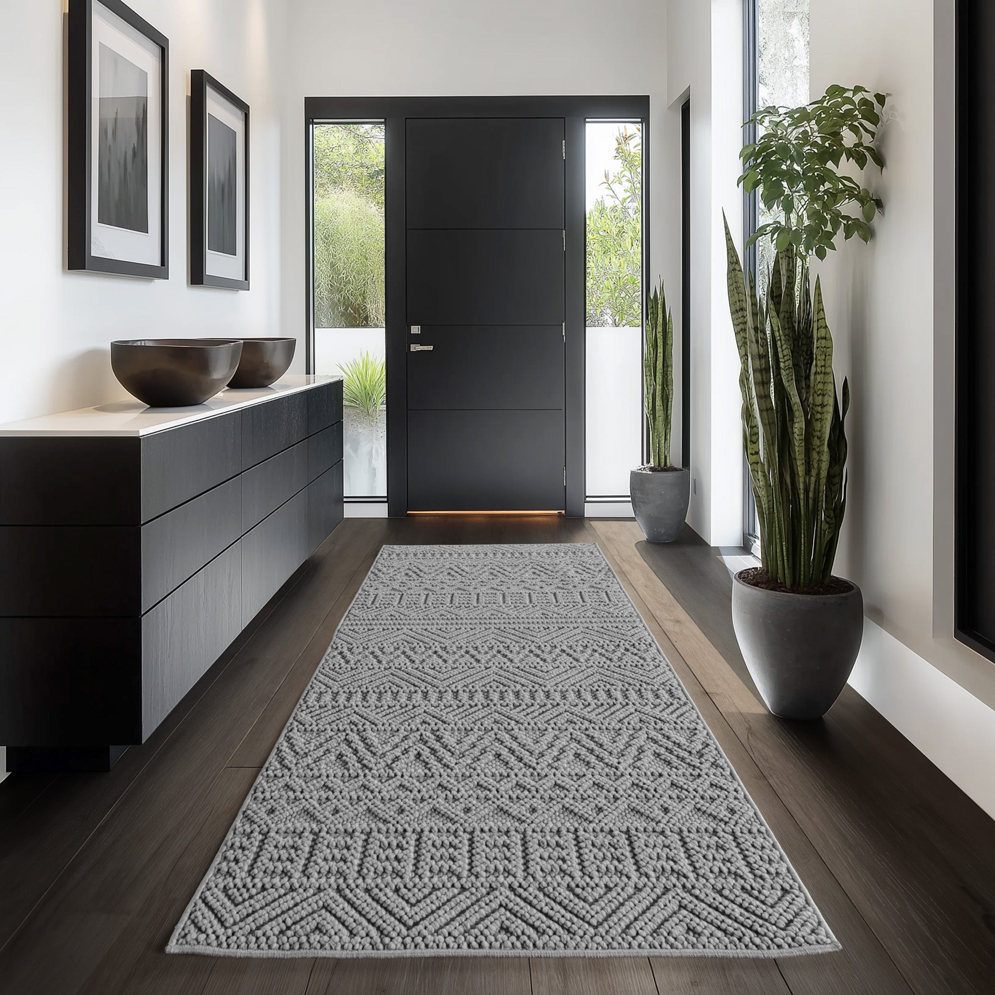 Carpettex Teppich Einfarbig Bouclé Skandi Stil Pflegeleicht Wohnzimmer Esszimmer