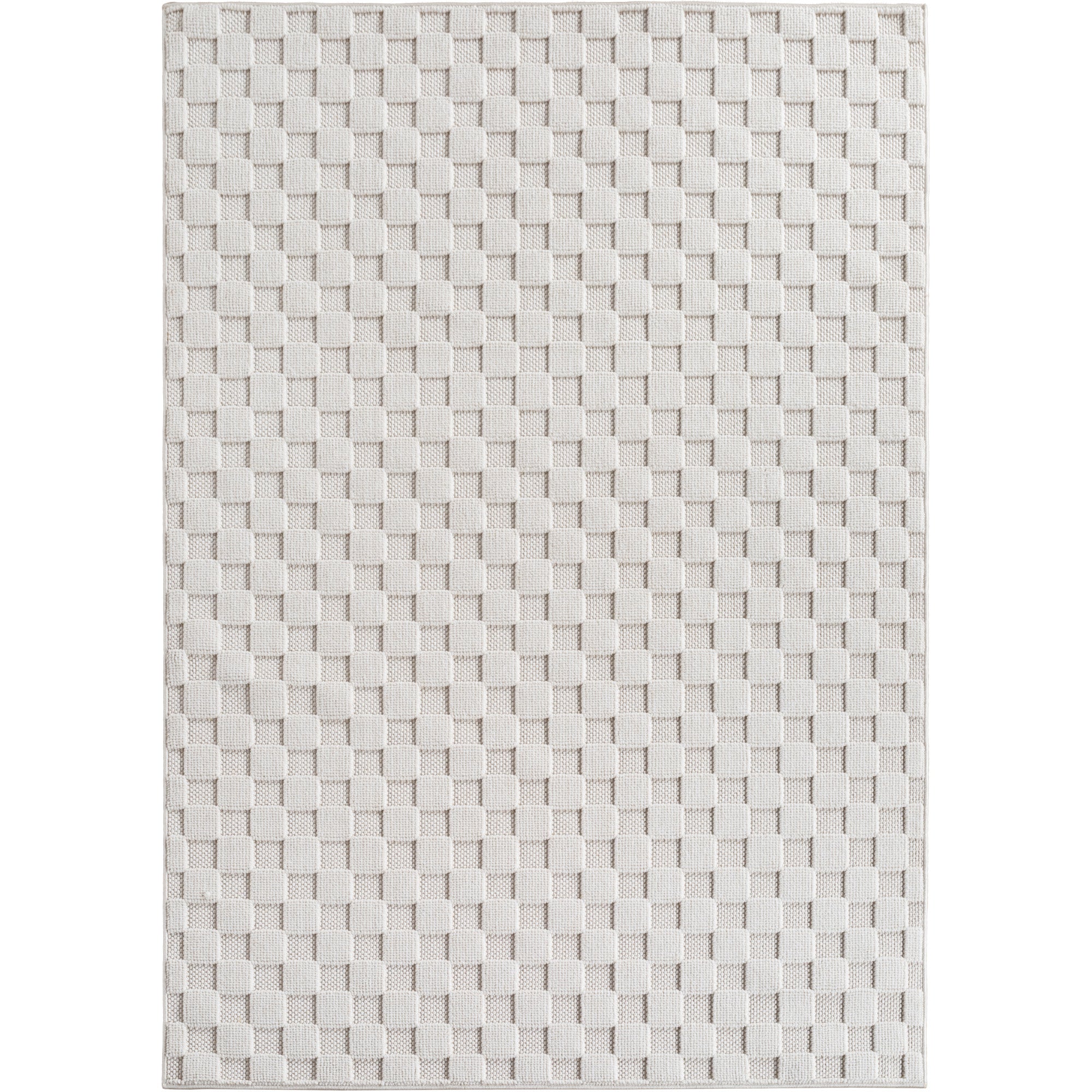 Carpettex Teppich Einfarbig Bouclé Karo Stil Pflegeleicht Wohnzimmer Esszimmer