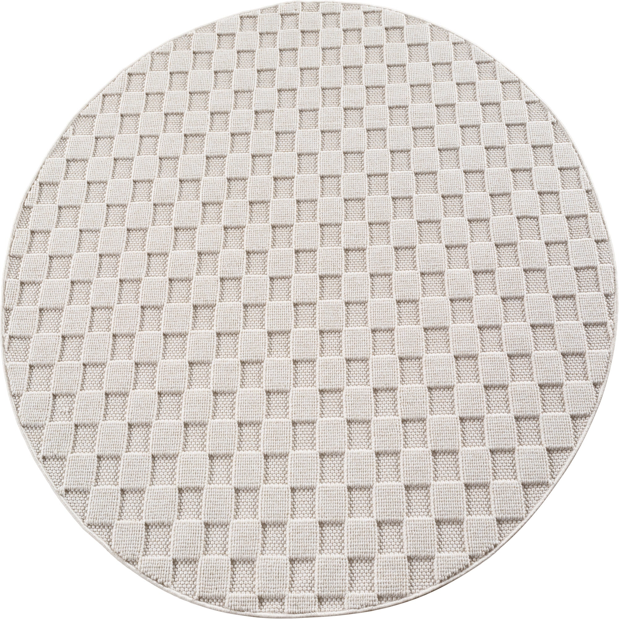Carpettex Teppich Einfarbig Bouclé Karo Stil Pflegeleicht Wohnzimmer Esszimmer