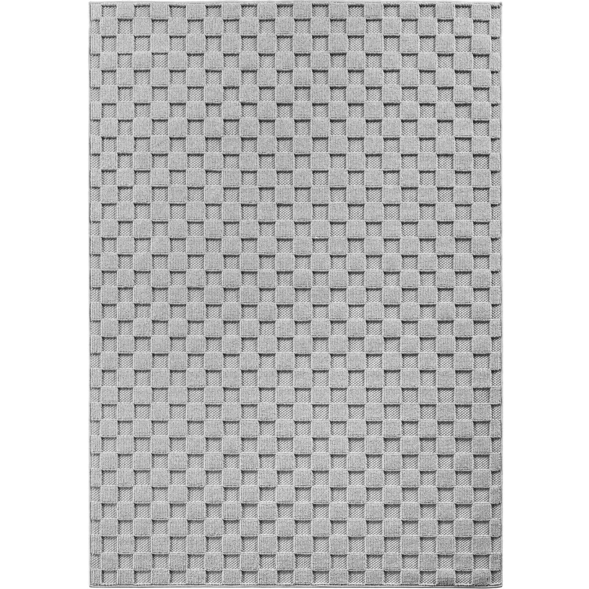 Carpettex Teppich Einfarbig Bouclé Karo Stil Pflegeleicht Wohnzimmer Esszimmer