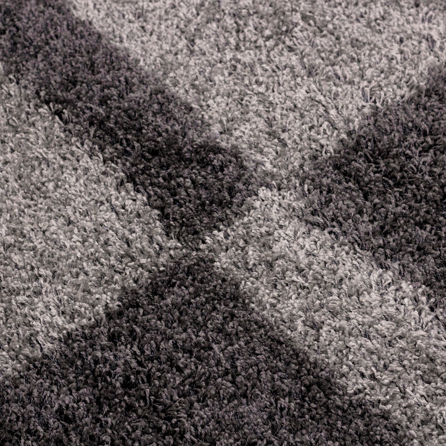 Designer Hochflor Teppich Modern Kariert Design Shaggy Teppich Wohnzimmer