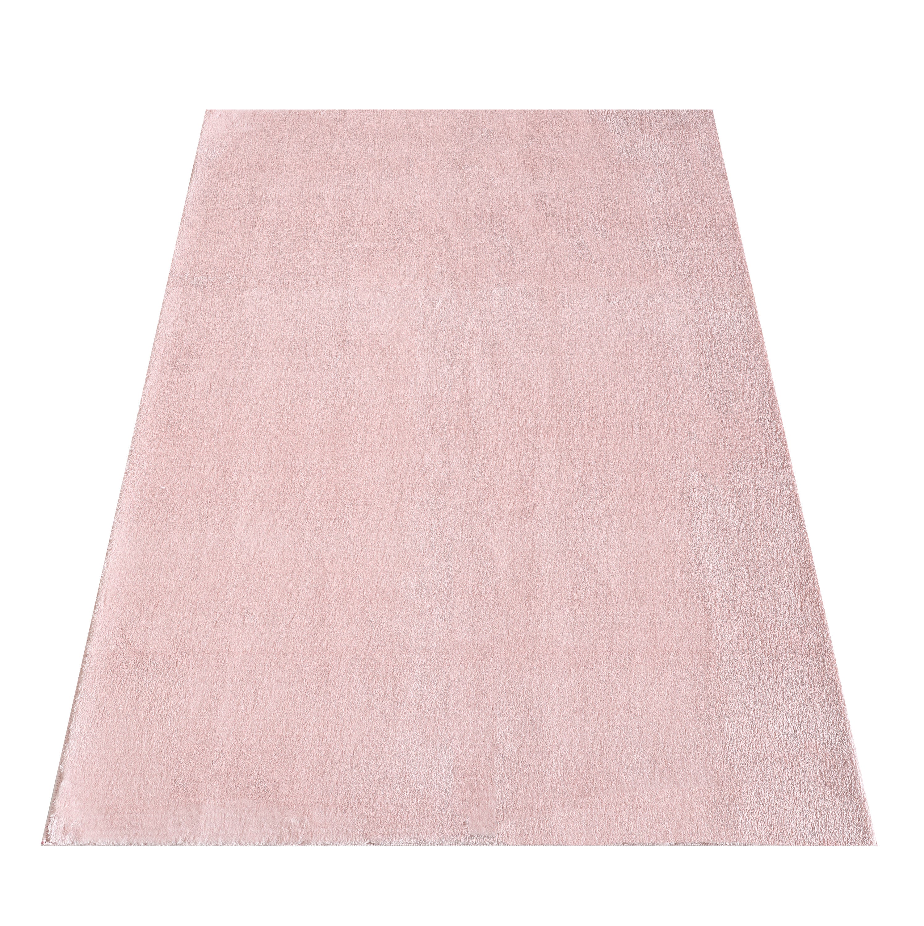 Tapis lavable pour salon, fausse fourrure unie, poils longs, aspect fourrure super doux