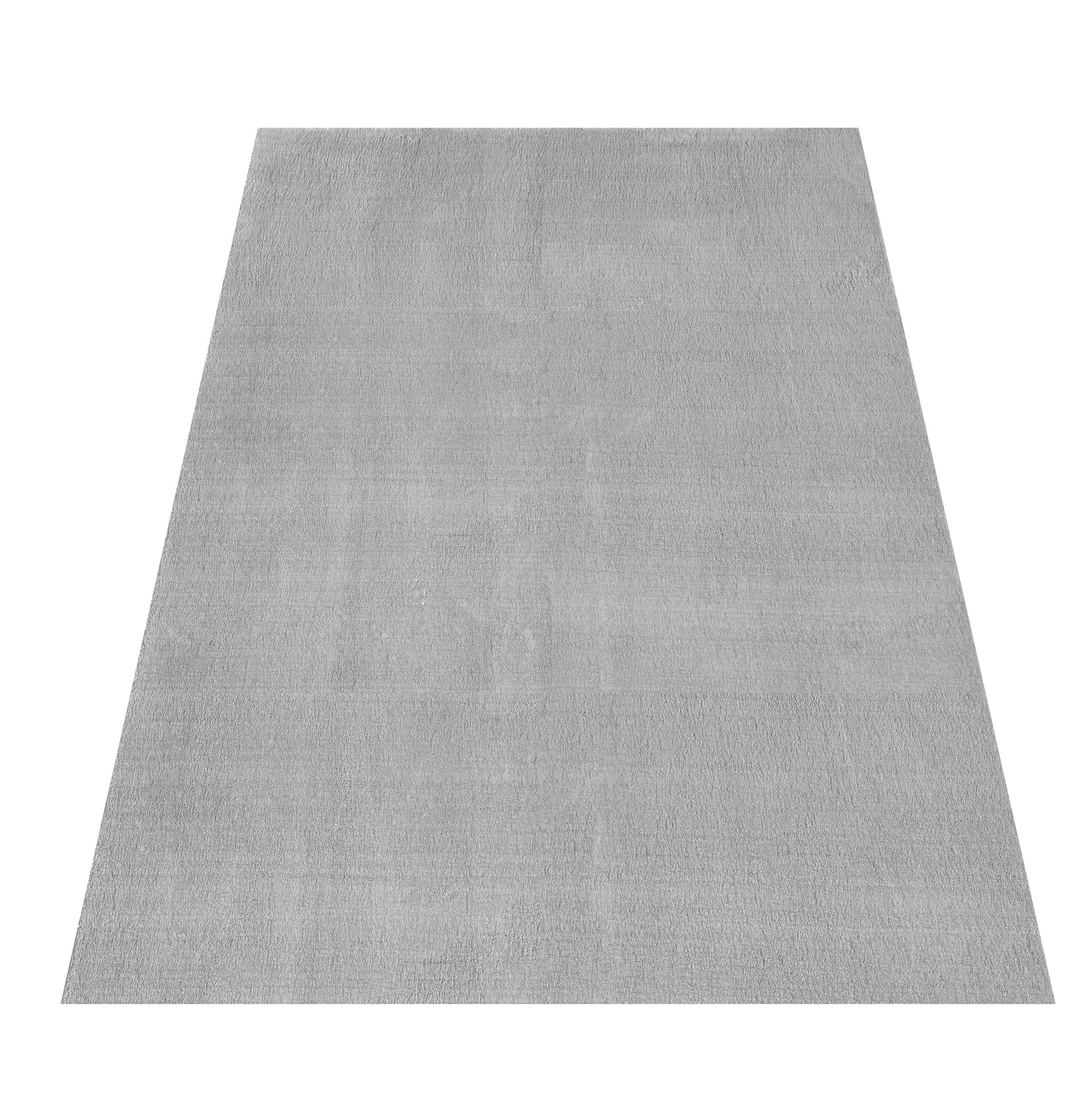 Tapis lavable pour salon, fausse fourrure unie, poils longs, aspect fourrure super doux