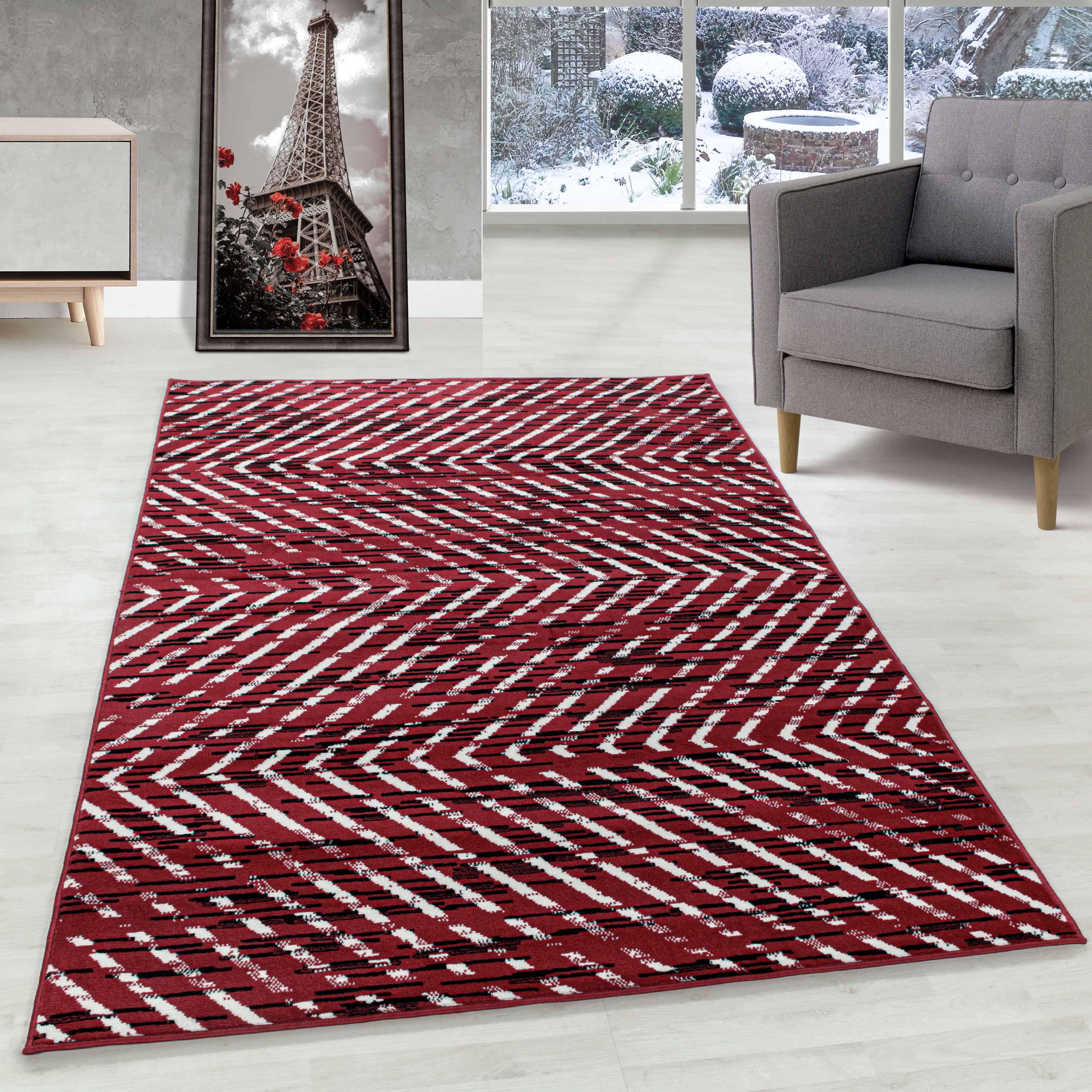 Modern Kurzflor Teppiche Geometrisch Design Weicher Flor Teppich Wohnzimmer