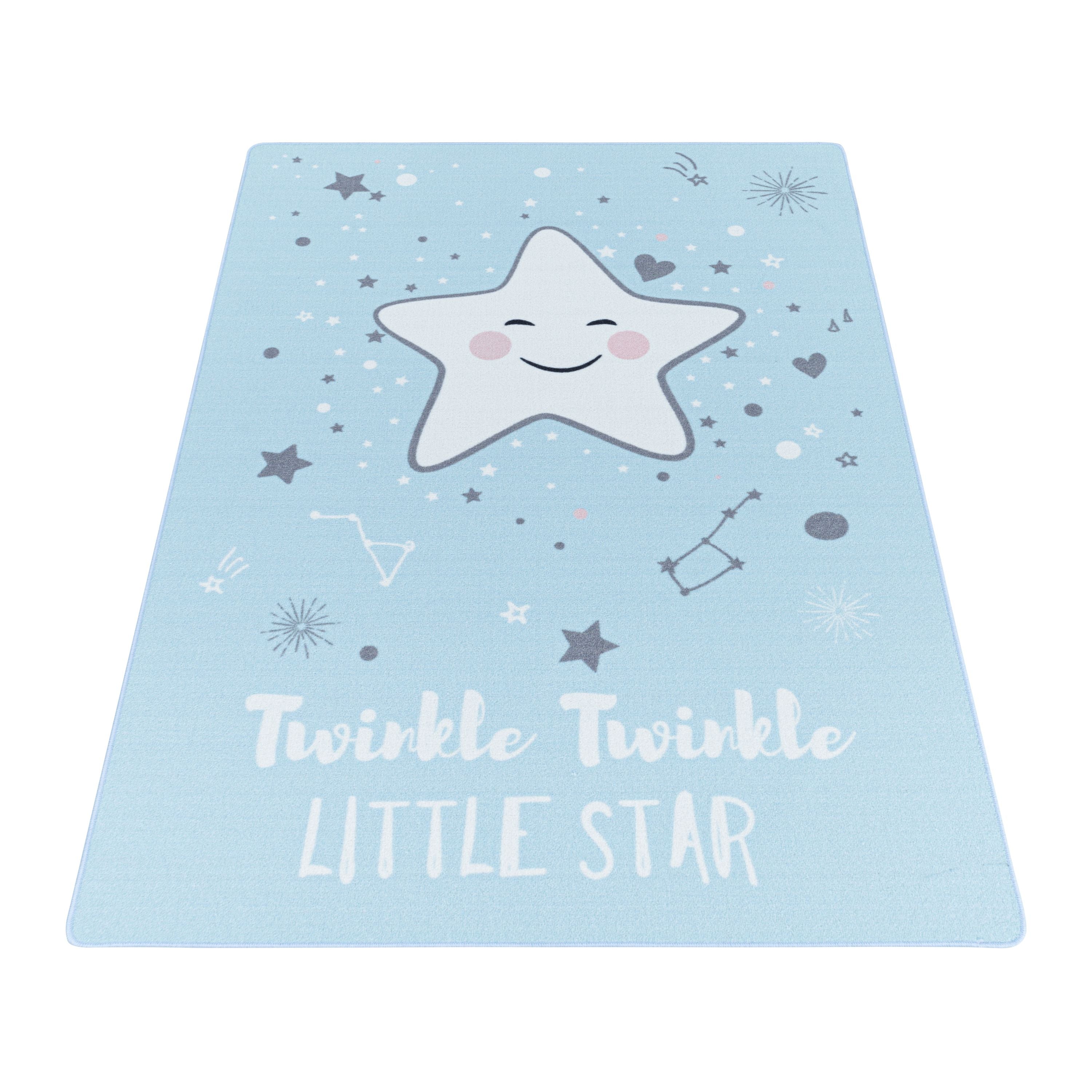 Tapis Enfant Tapis Design Étoile Chambre Enfant Antidérapant Lavable Facile d'entretien