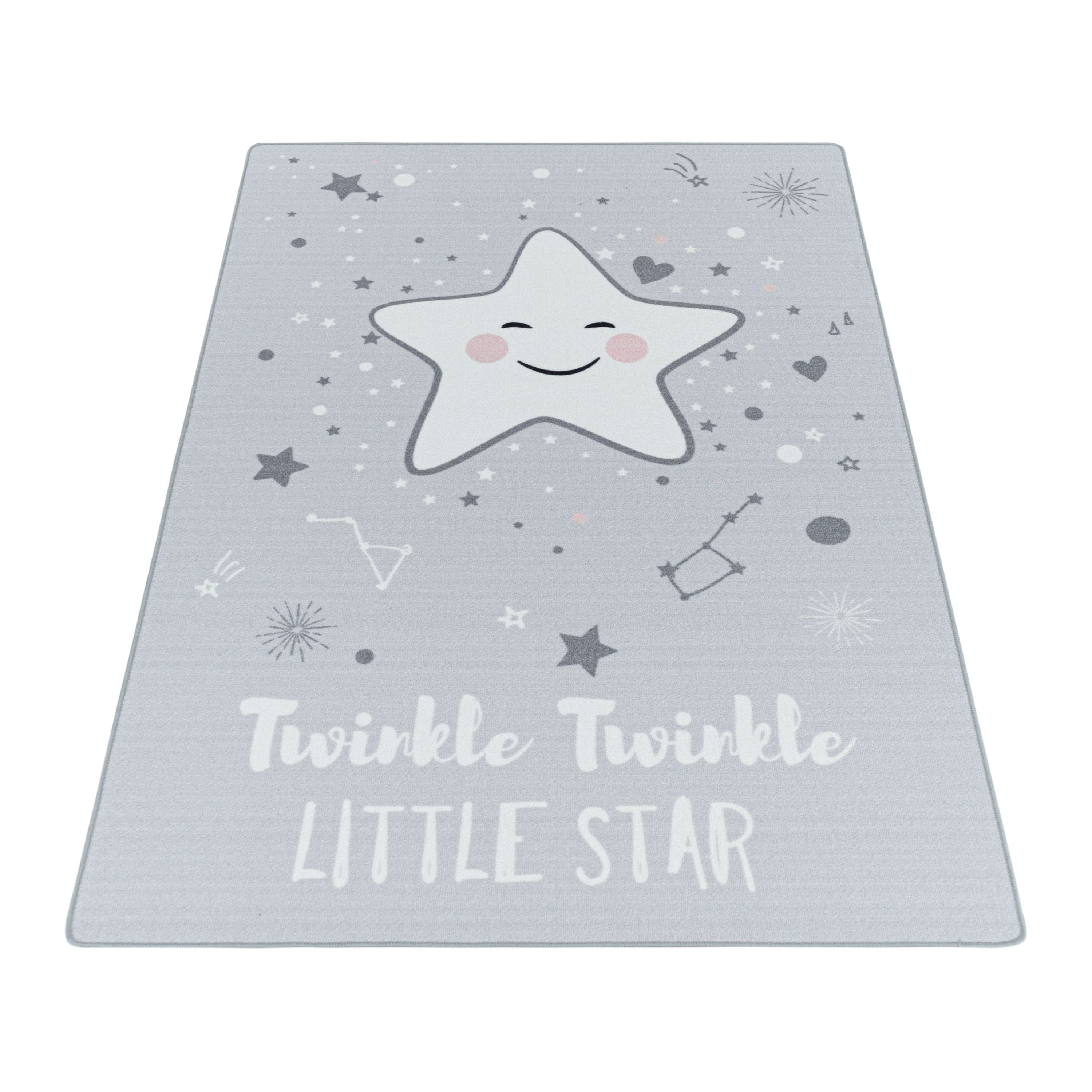 Tapis Enfant Tapis Design Étoile Chambre Enfant Antidérapant Lavable Facile d'entretien