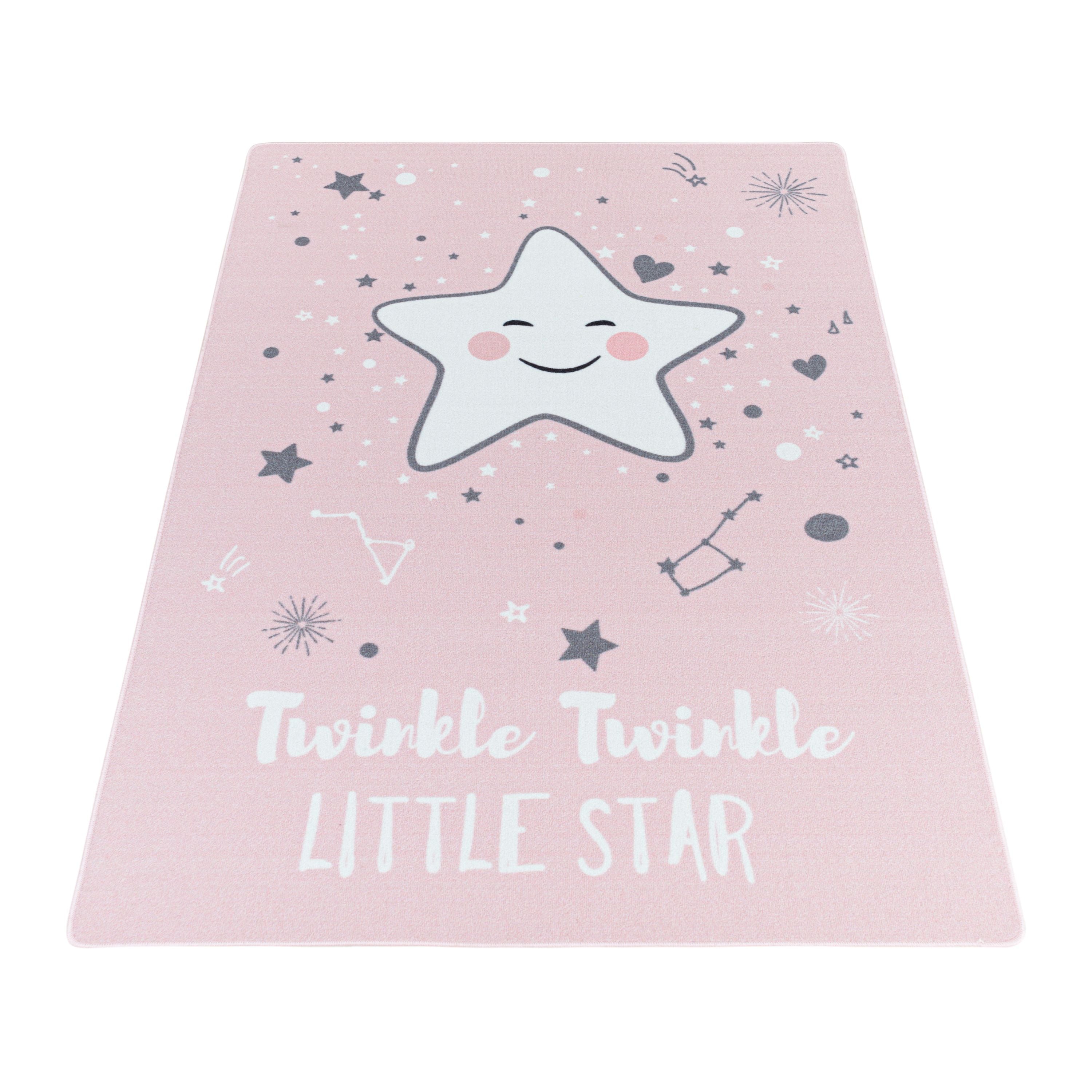 Tapis Enfant Tapis Design Étoile Chambre Enfant Antidérapant Lavable Facile d'entretien