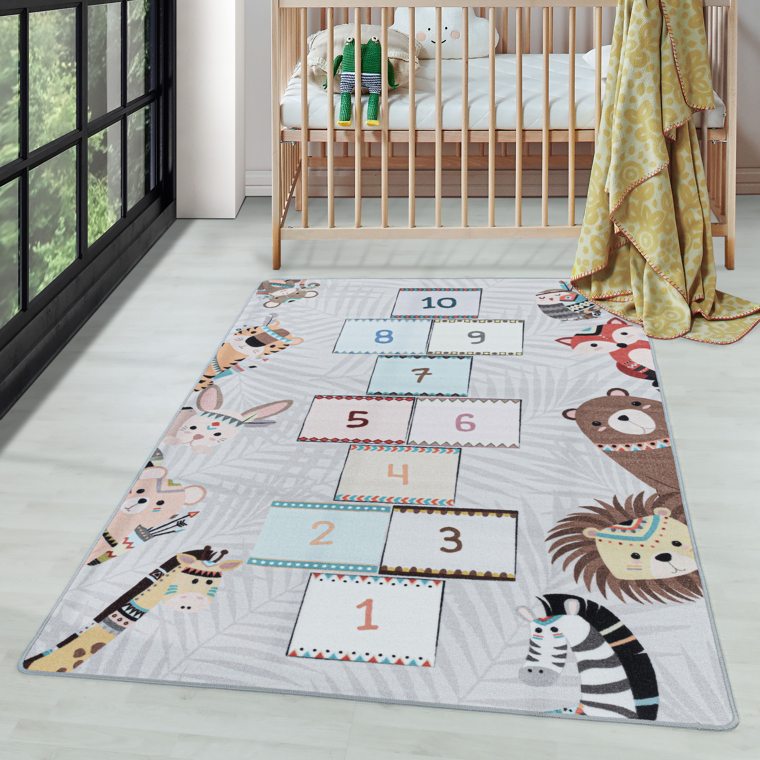 Tapis pour enfants garçons ou filles ciel enfer tapis de jeu antidérapant lavable