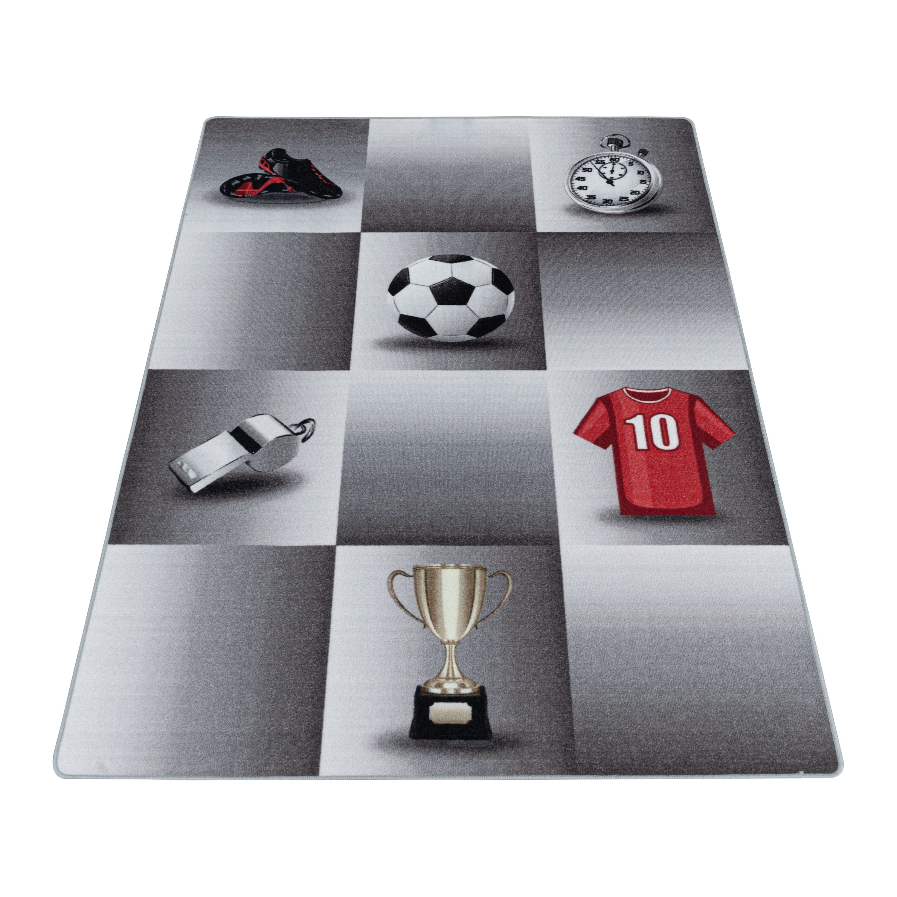 Tapis enfant design football garçon tapis de jeu chambre enfant antidérapant