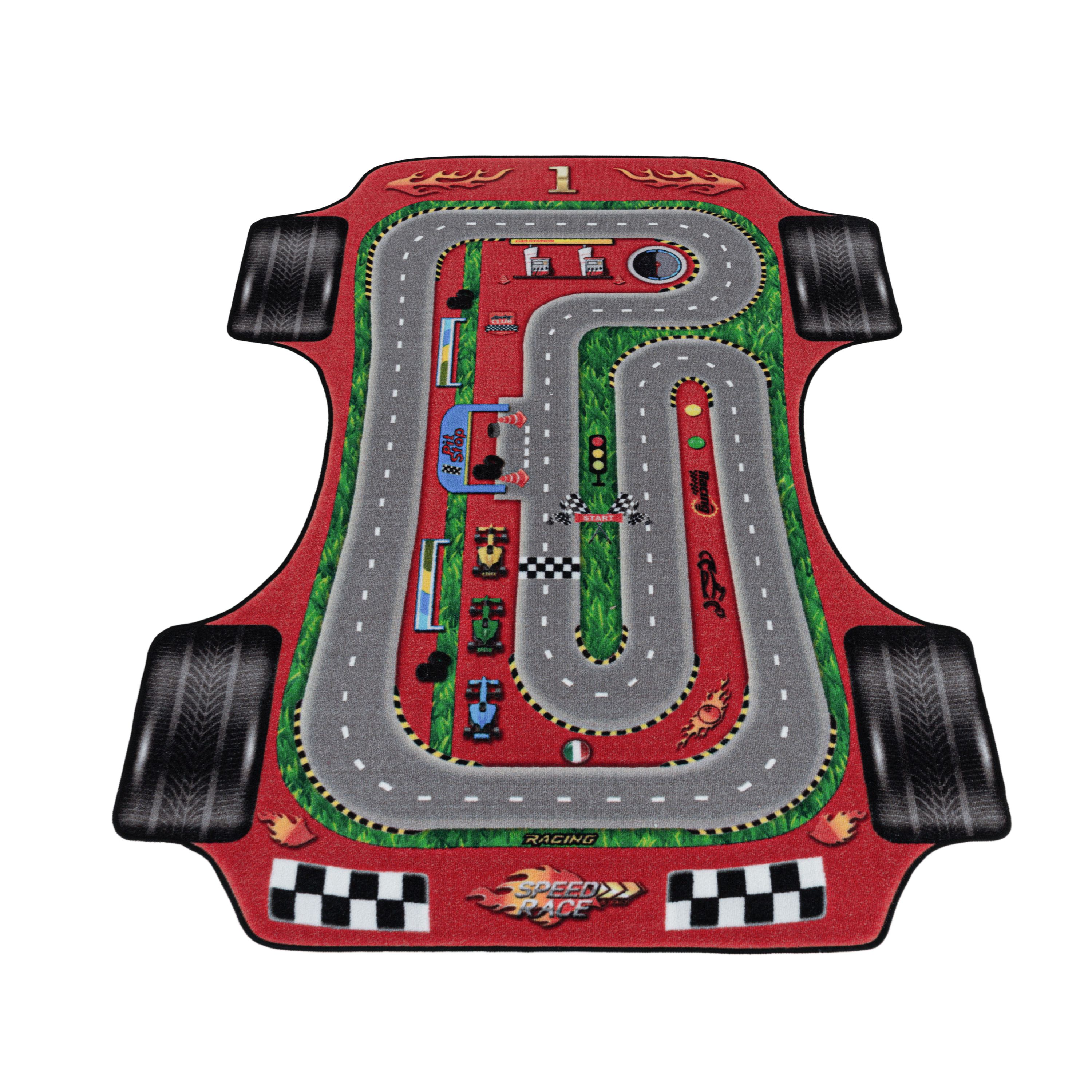 Tapis enfant, tapis piste de course garçon, chambre enfant, tapis de jeu, antidérapant