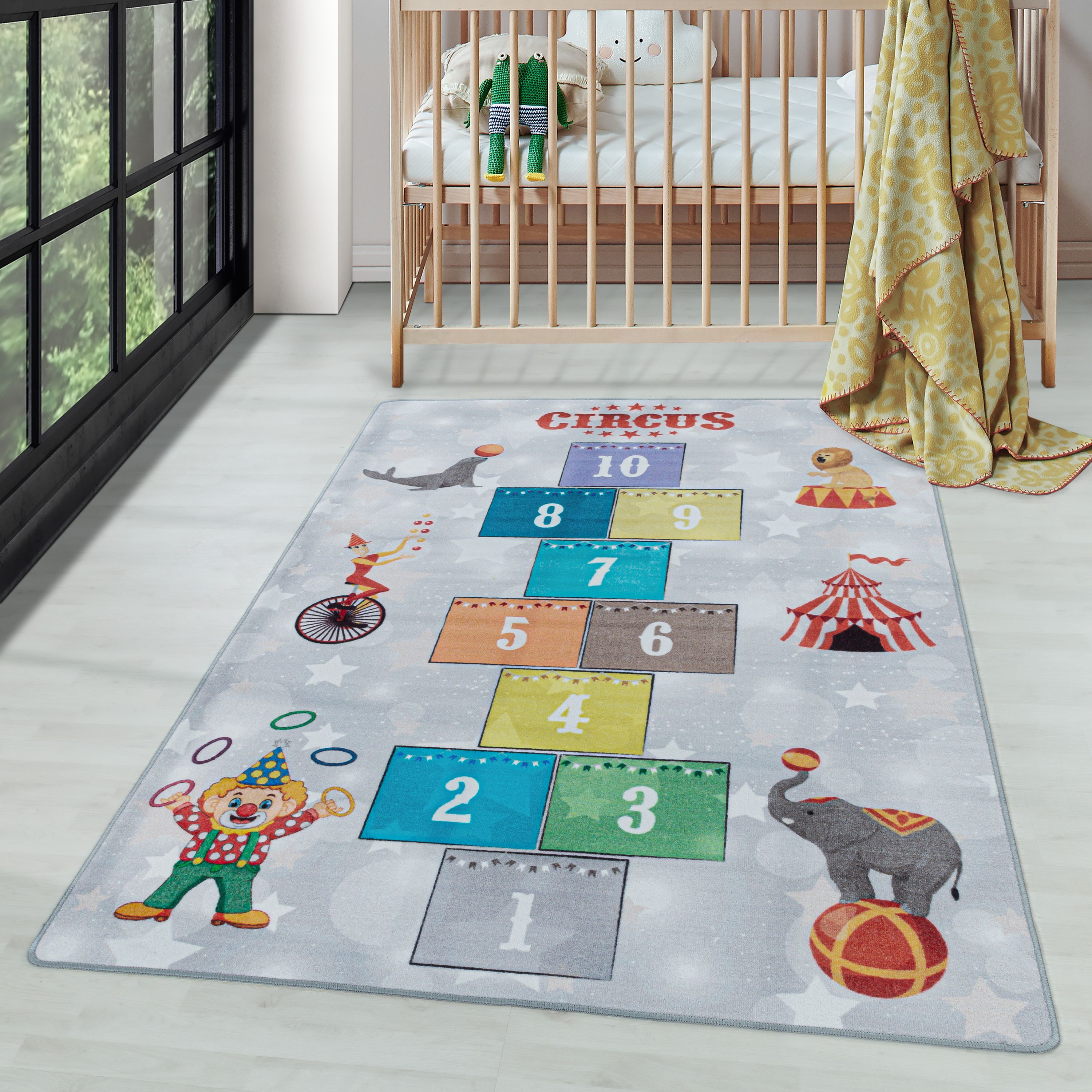 Tapis pour enfants garçons ou filles tapis de jeu paradis et enfer antidérapant