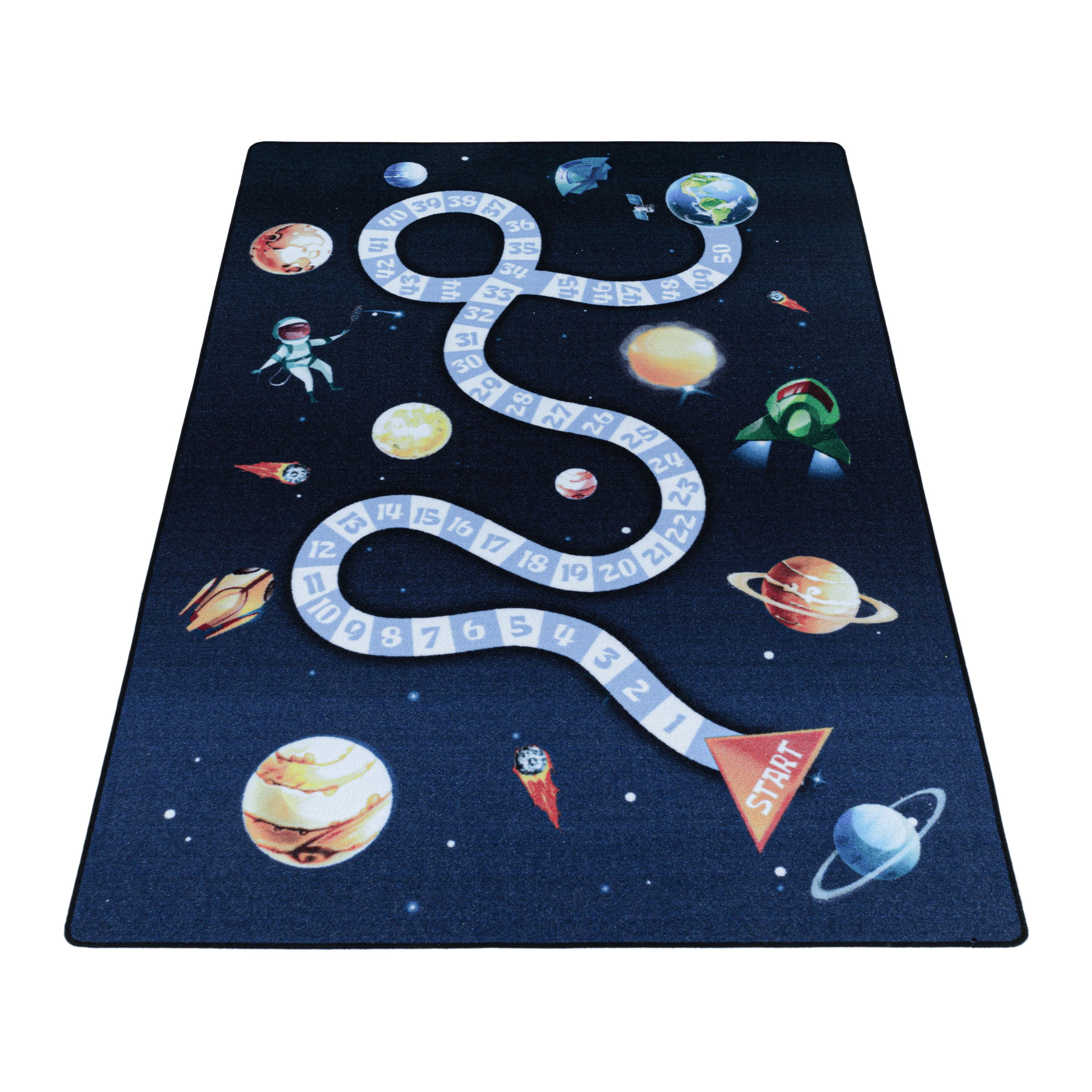 Tapis pour enfants tapis de jeu design espace garçons ou filles antidérapant