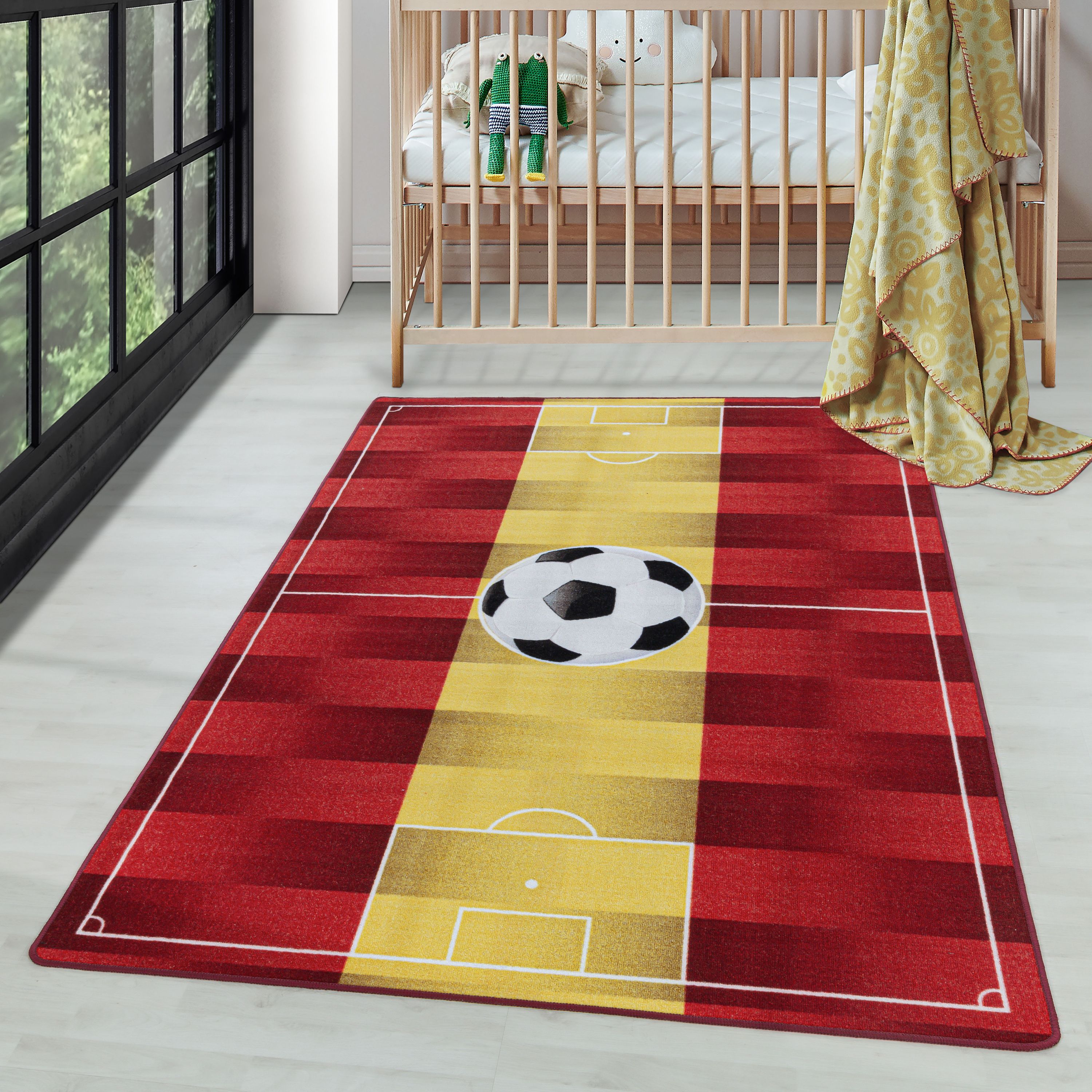 Tapis enfant tapis de stade de football pour garçons tapis de jeu pour chambre d'enfant antidérapant