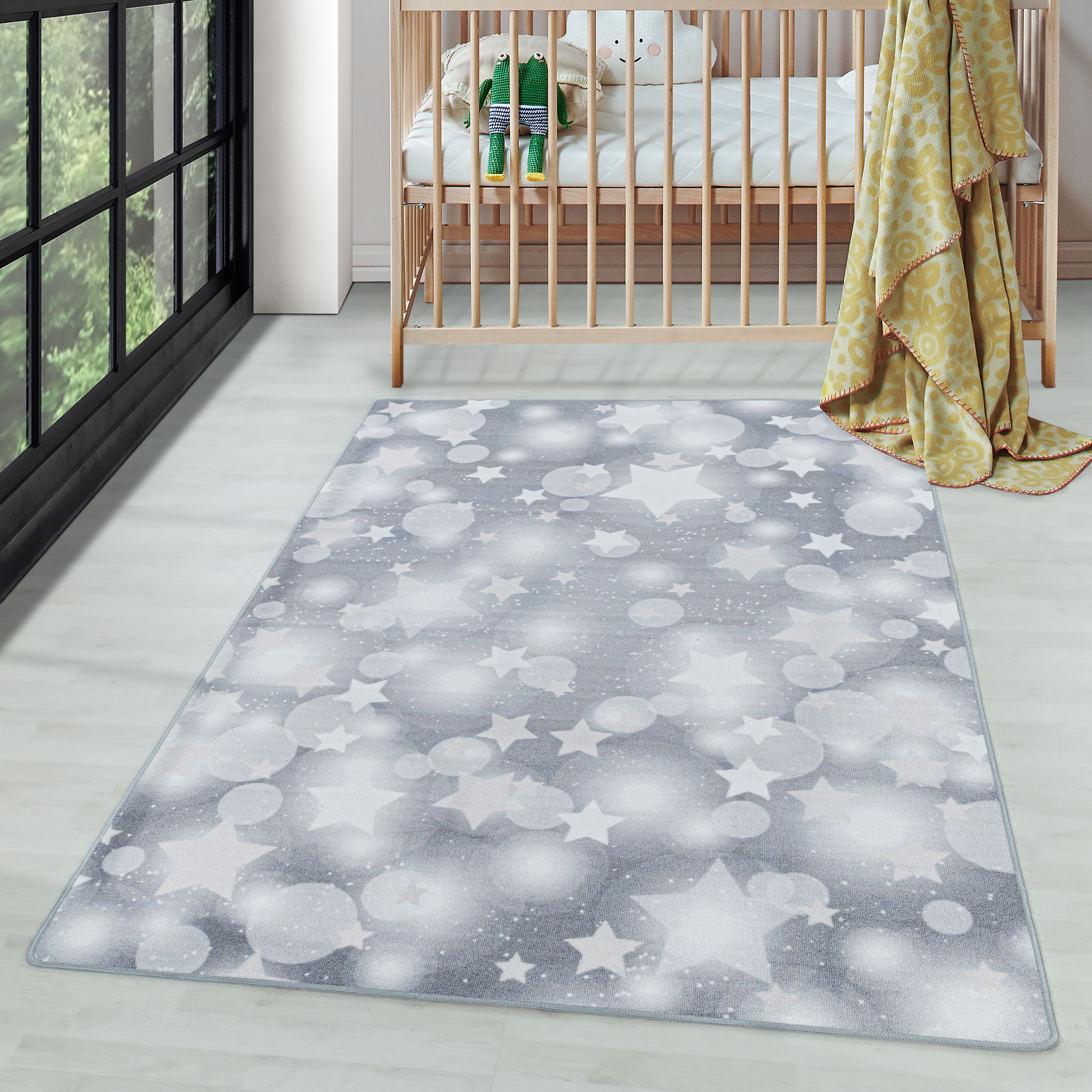 Tapis enfant filles tapis design étoile tapis de jeu chambre enfant antidérapant