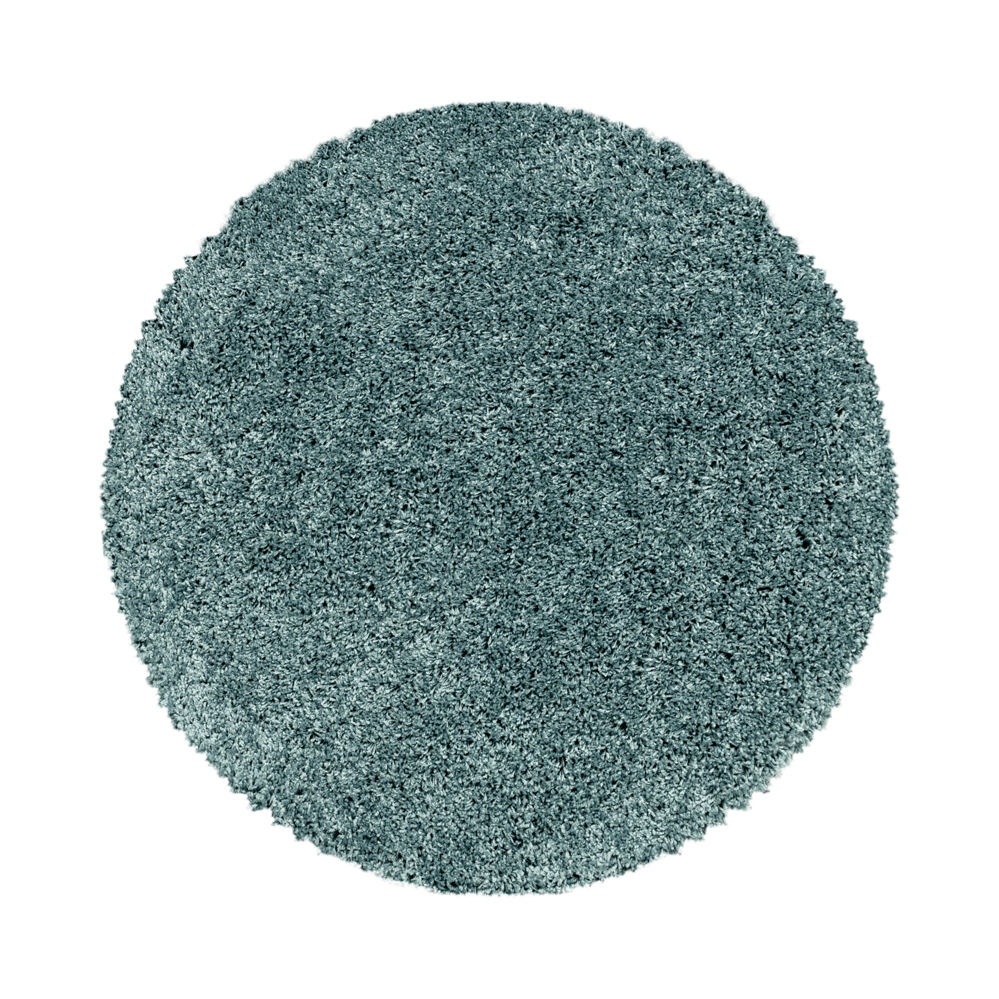 Round rug for living room, deep pile, plain design, shaggy, modern, fluffy