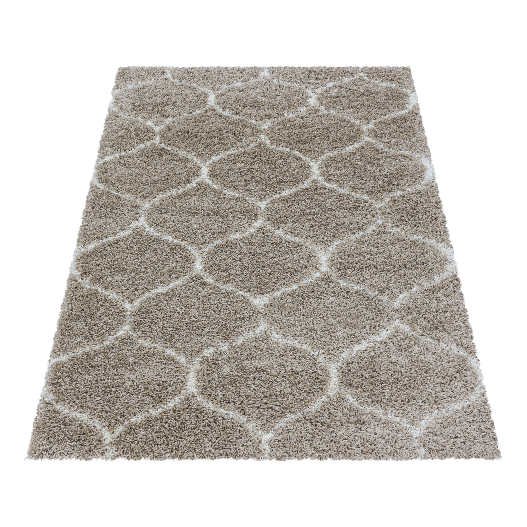 Tapis salon poils longs shaggy design scandinave poils longs moelleux doux