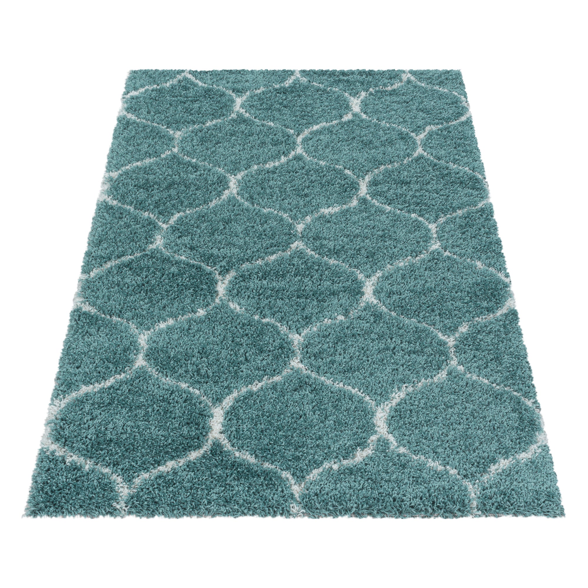 Tapis salon poils longs shaggy design scandinave poils longs moelleux doux