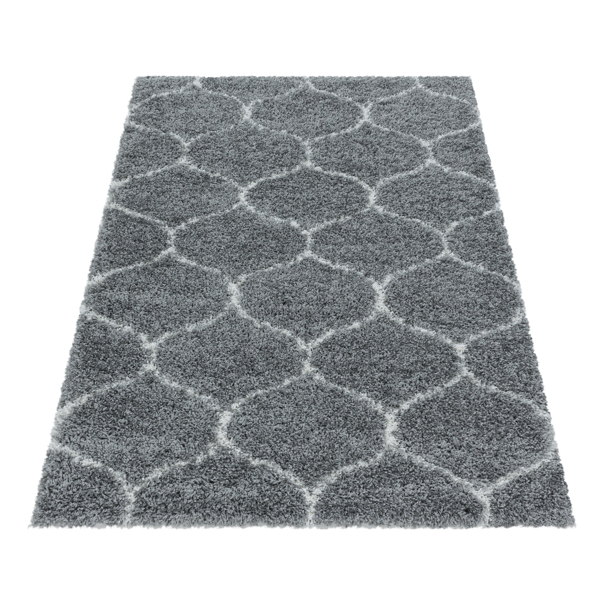 Tapis salon poils longs shaggy design scandinave poils longs moelleux doux