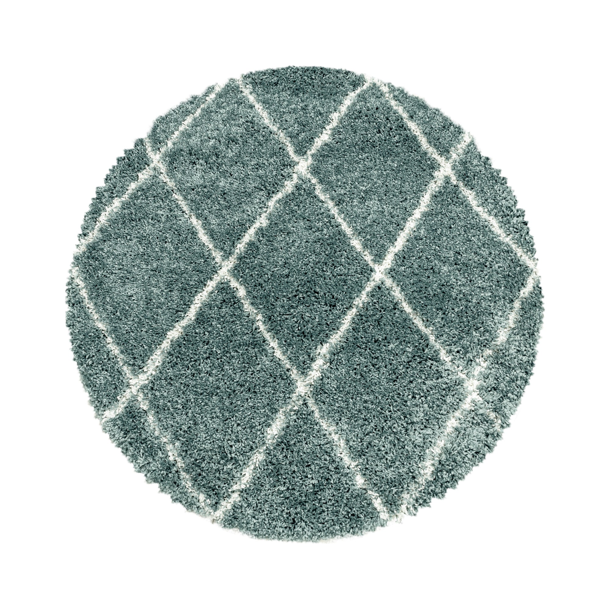 Tapis à poils longs design scandinave diamant tapis shaggy salon