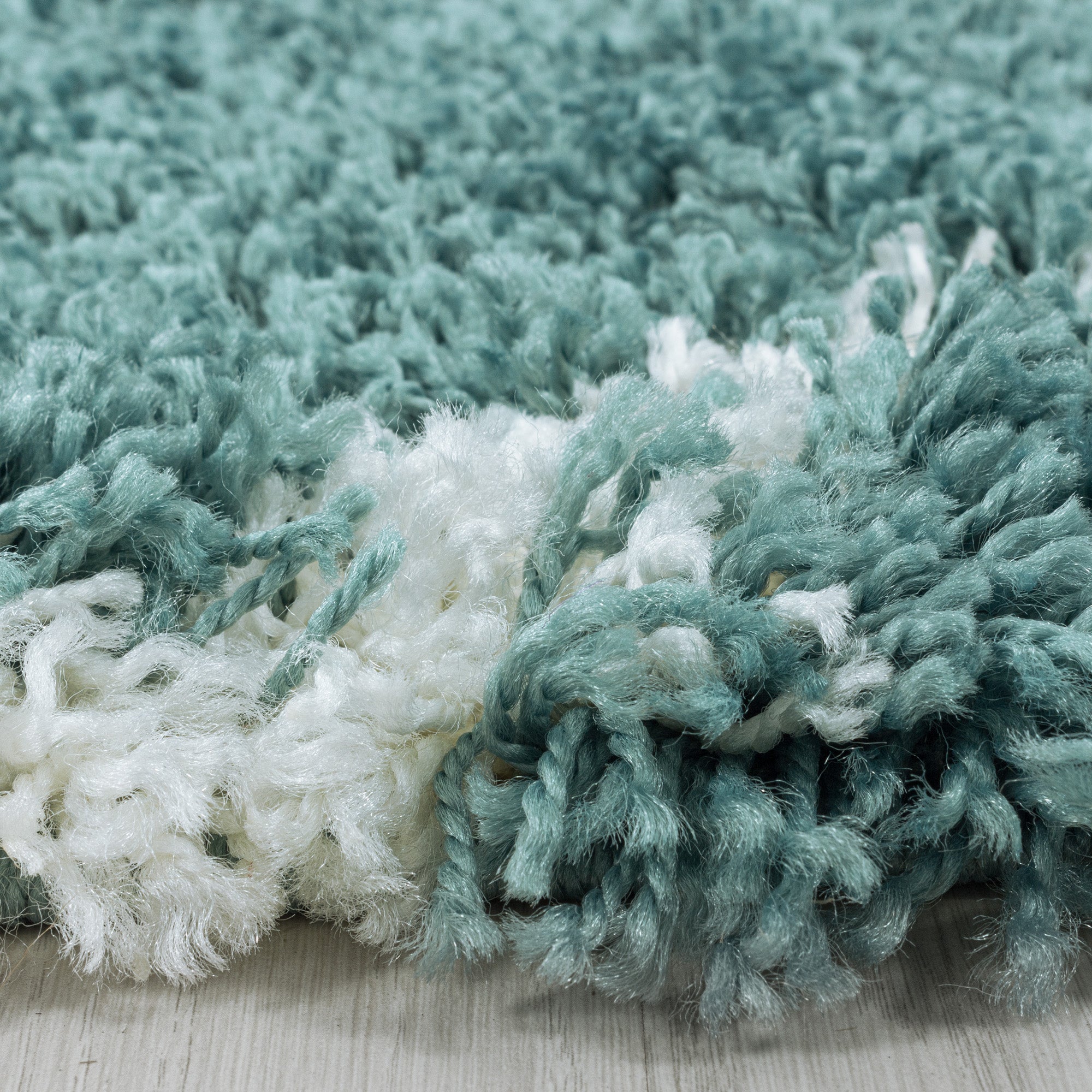 Runder Hochflor Teppich Skandinavische Rauten Design Shaggy Teppich Wohnzimmer