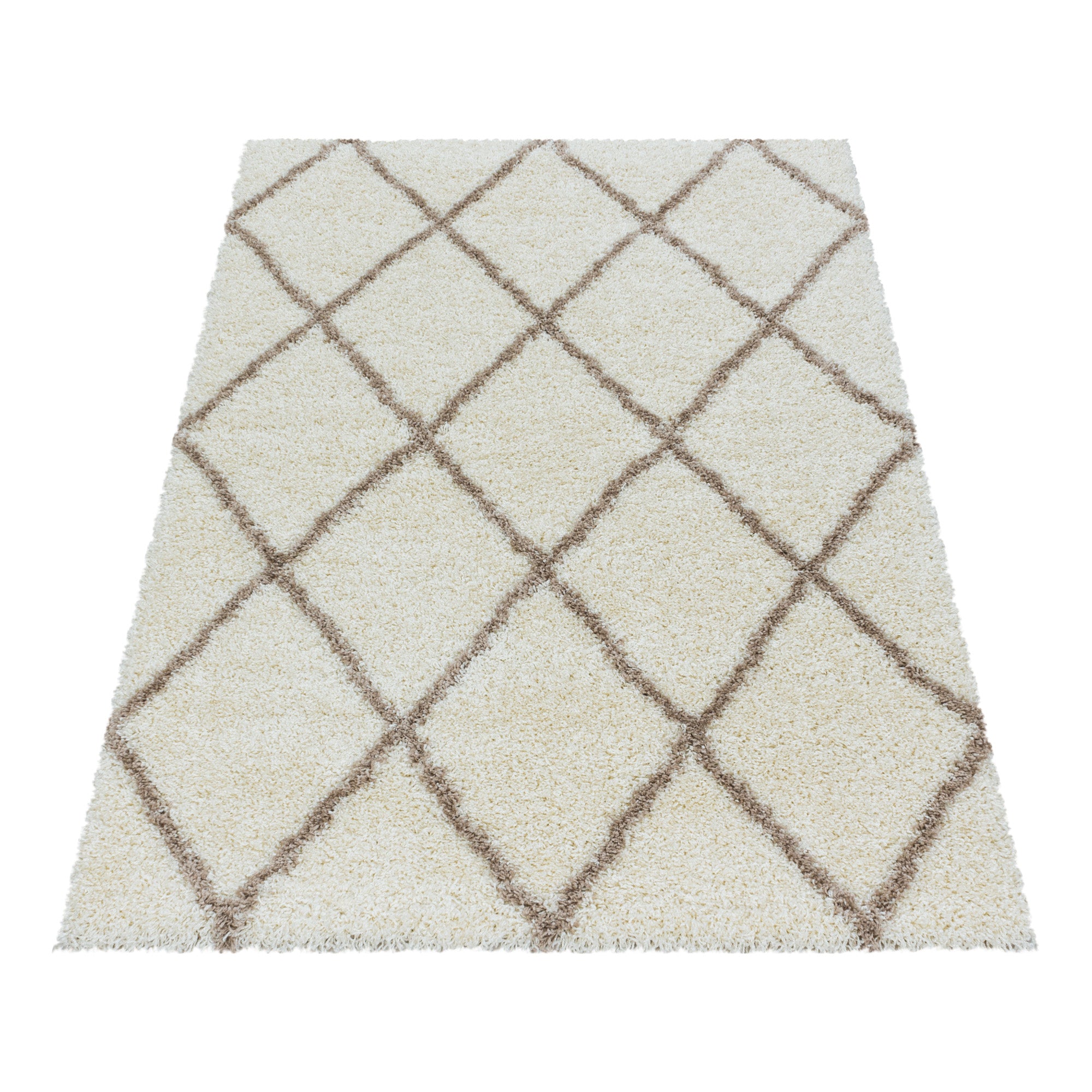 Deep pile carpet Scandinavian diamond design shaggy carpet living room