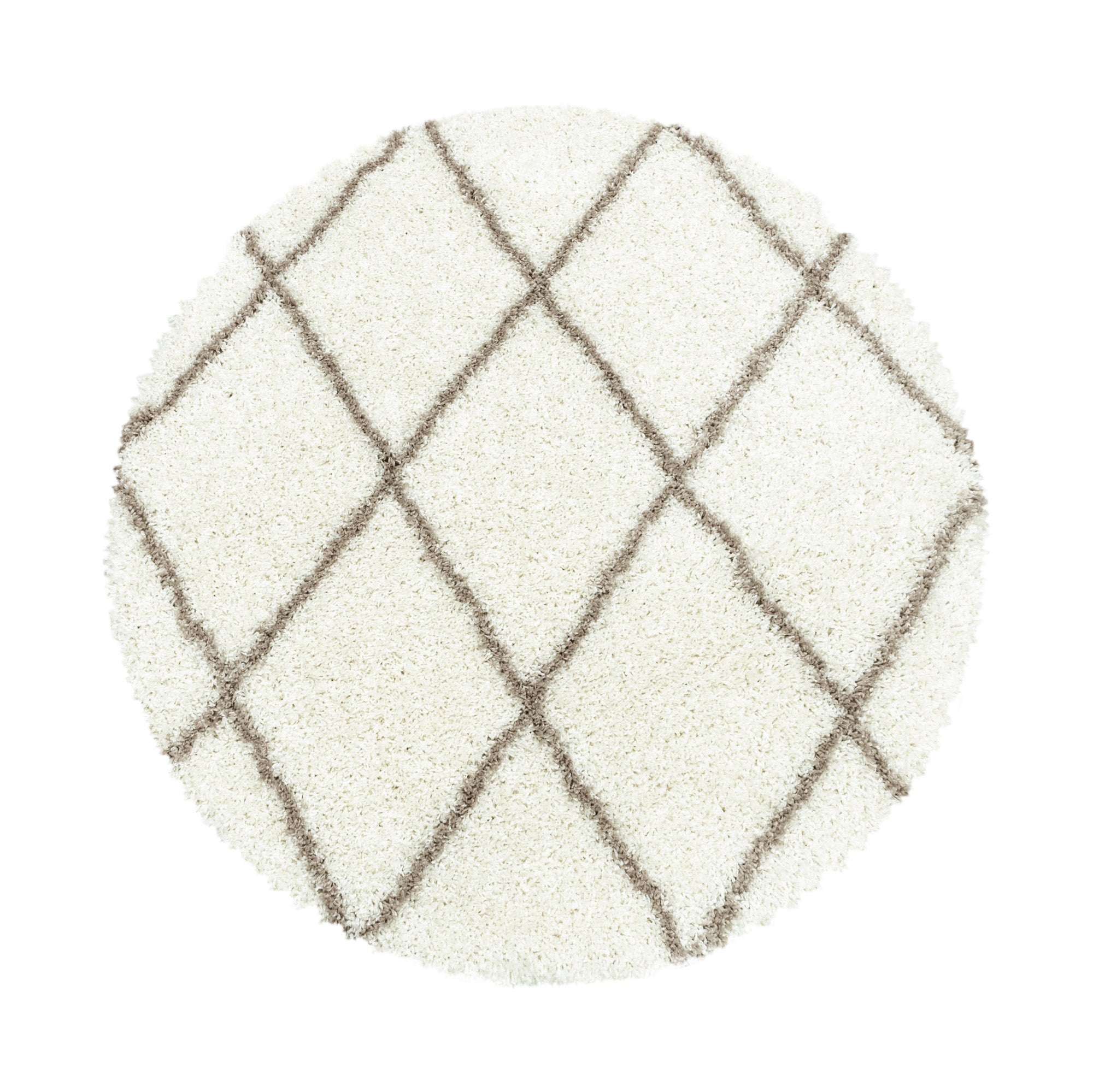 Tapis à poils longs design scandinave diamant tapis shaggy salon