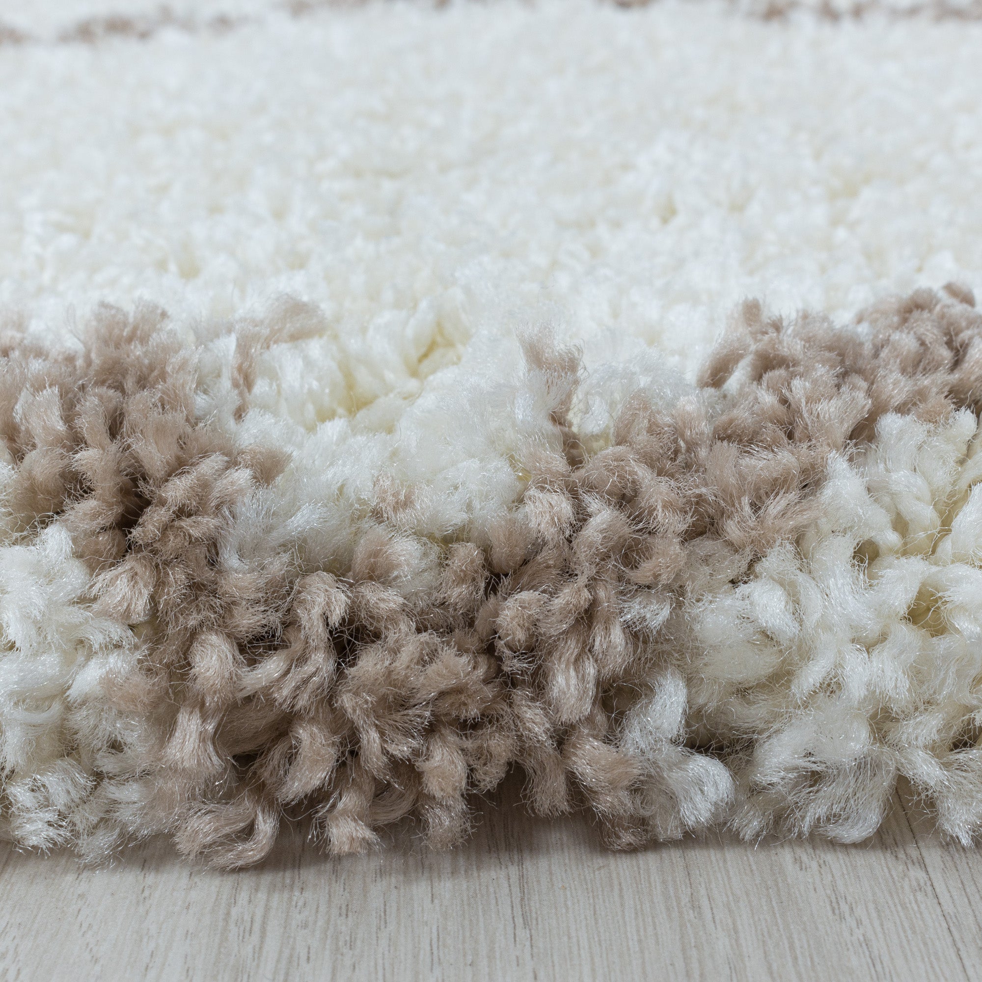 Runder Hochflor Teppich Skandinavische Rauten Design Shaggy Teppich Wohnzimmer