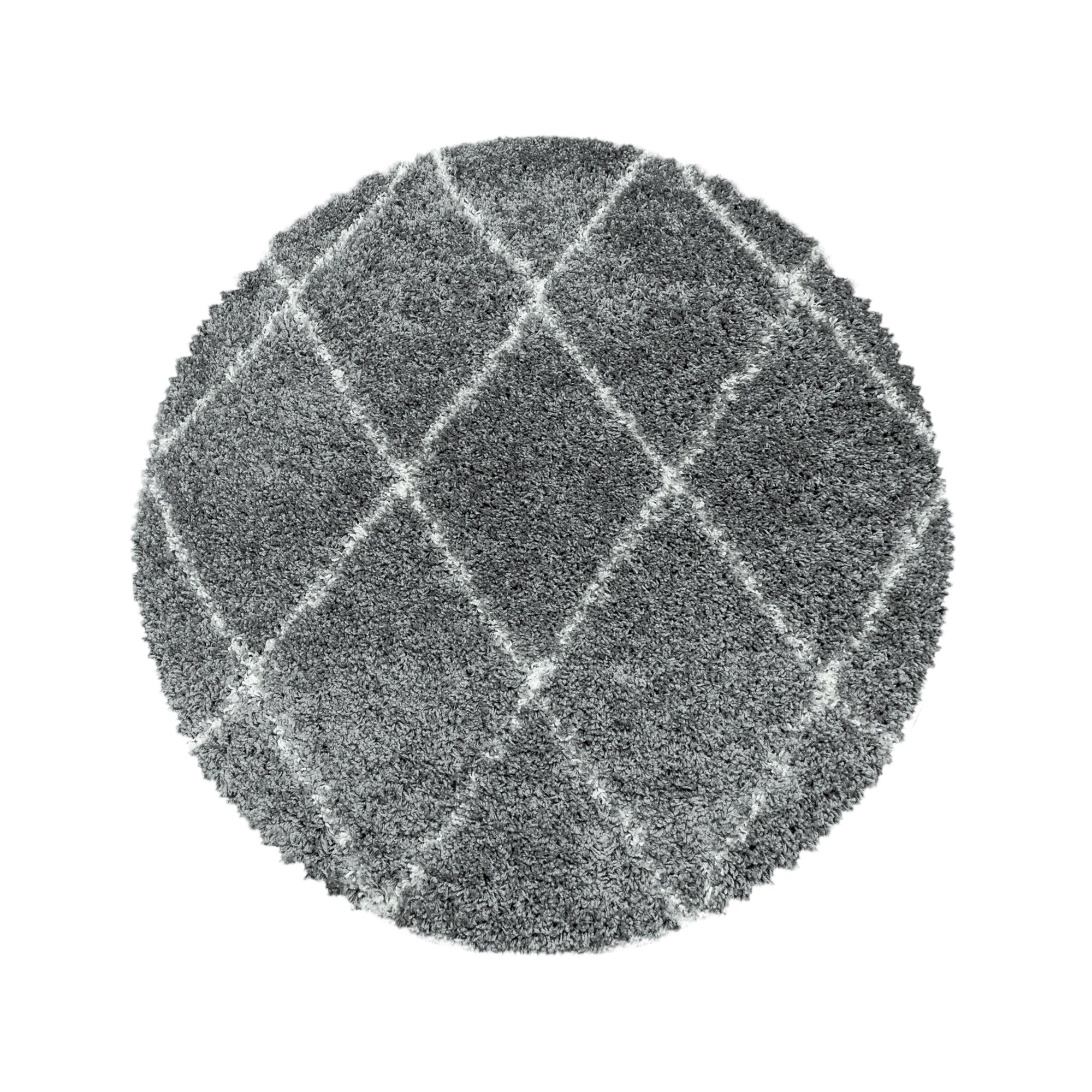 Tapis à poils longs design scandinave diamant tapis shaggy salon