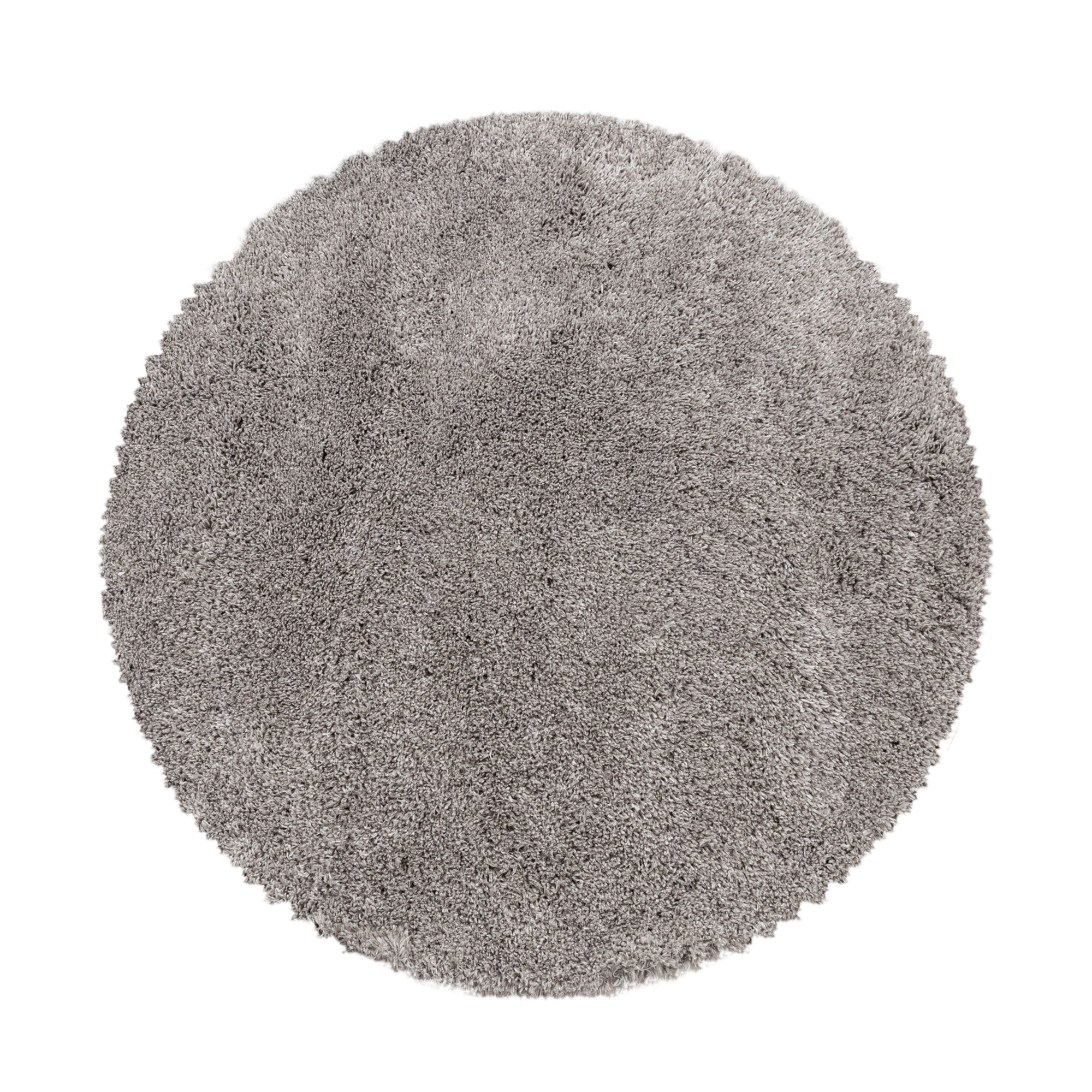 Runder Hochflor Teppich Wohnzimmer Modern Langflor Einfarbig Weich Felloptik