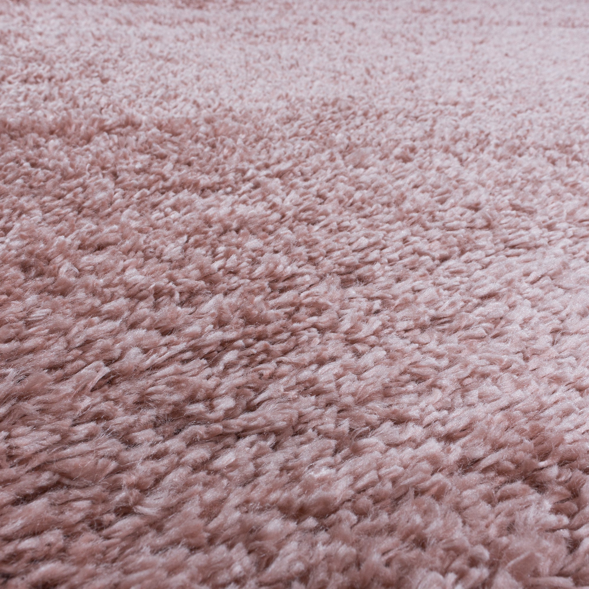 Round deep pile rug for living room, modern, long pile, plain, soft fur look