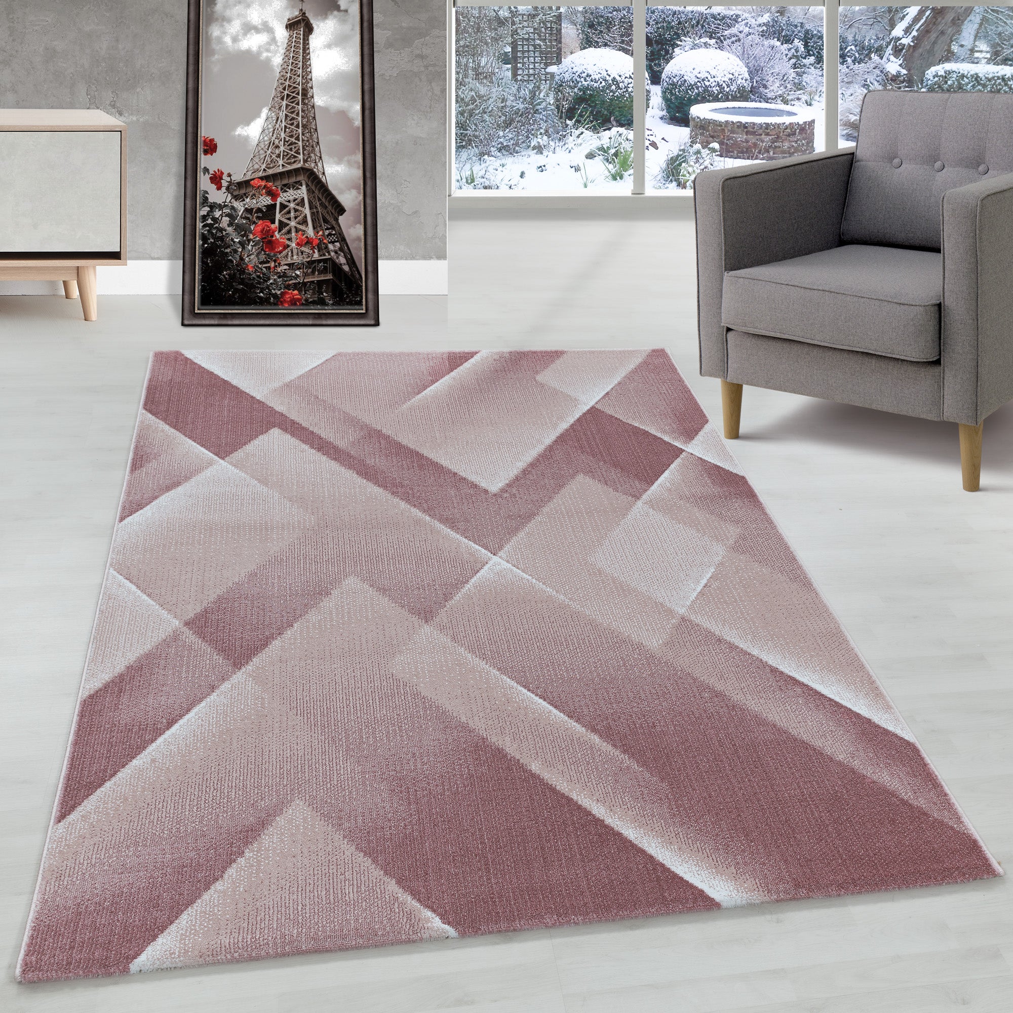 Modern short pile carpet, abstract design carpet, modern style carpet, living room