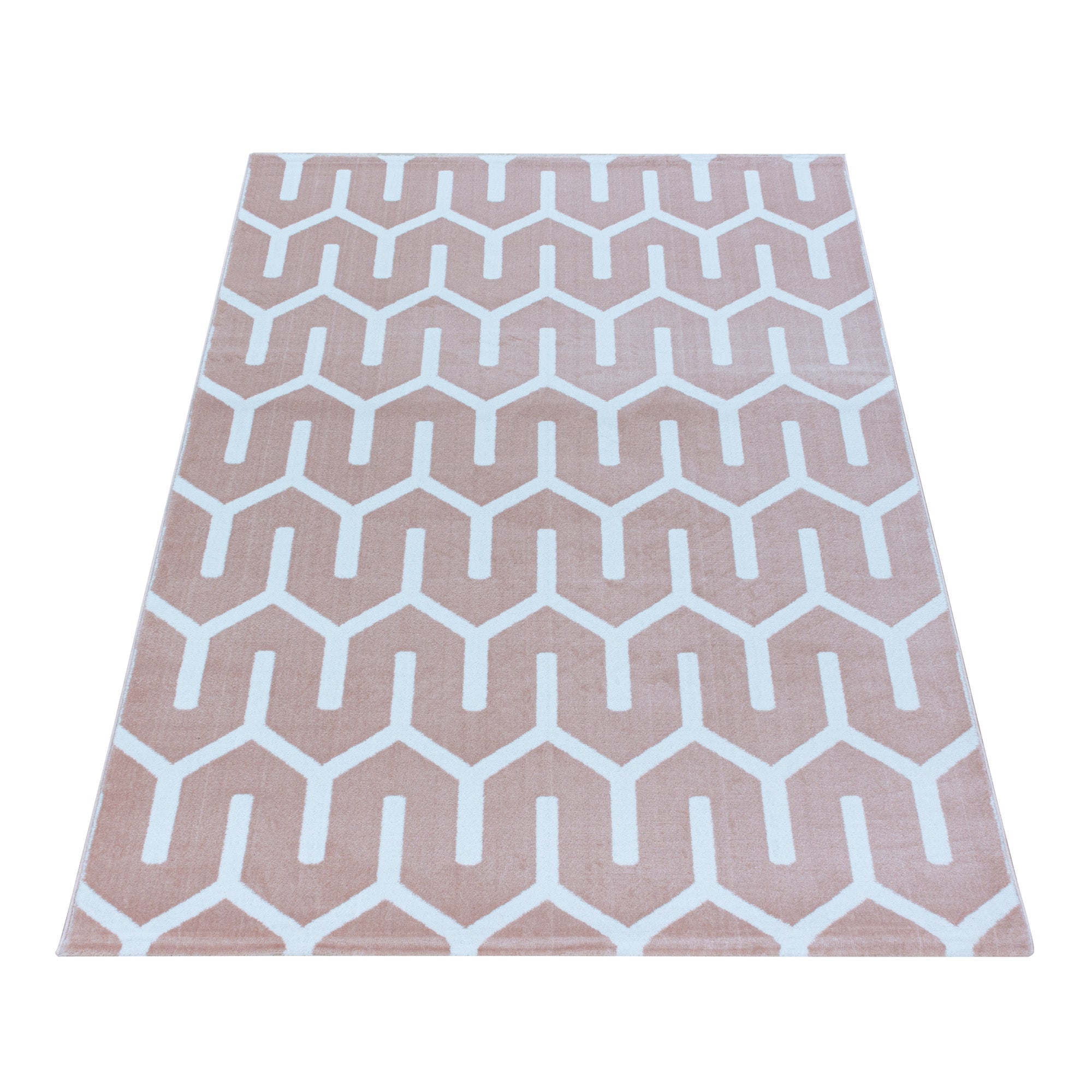 Tapis moderne à poils courts, Design géométrique, tapis moderne pour salon