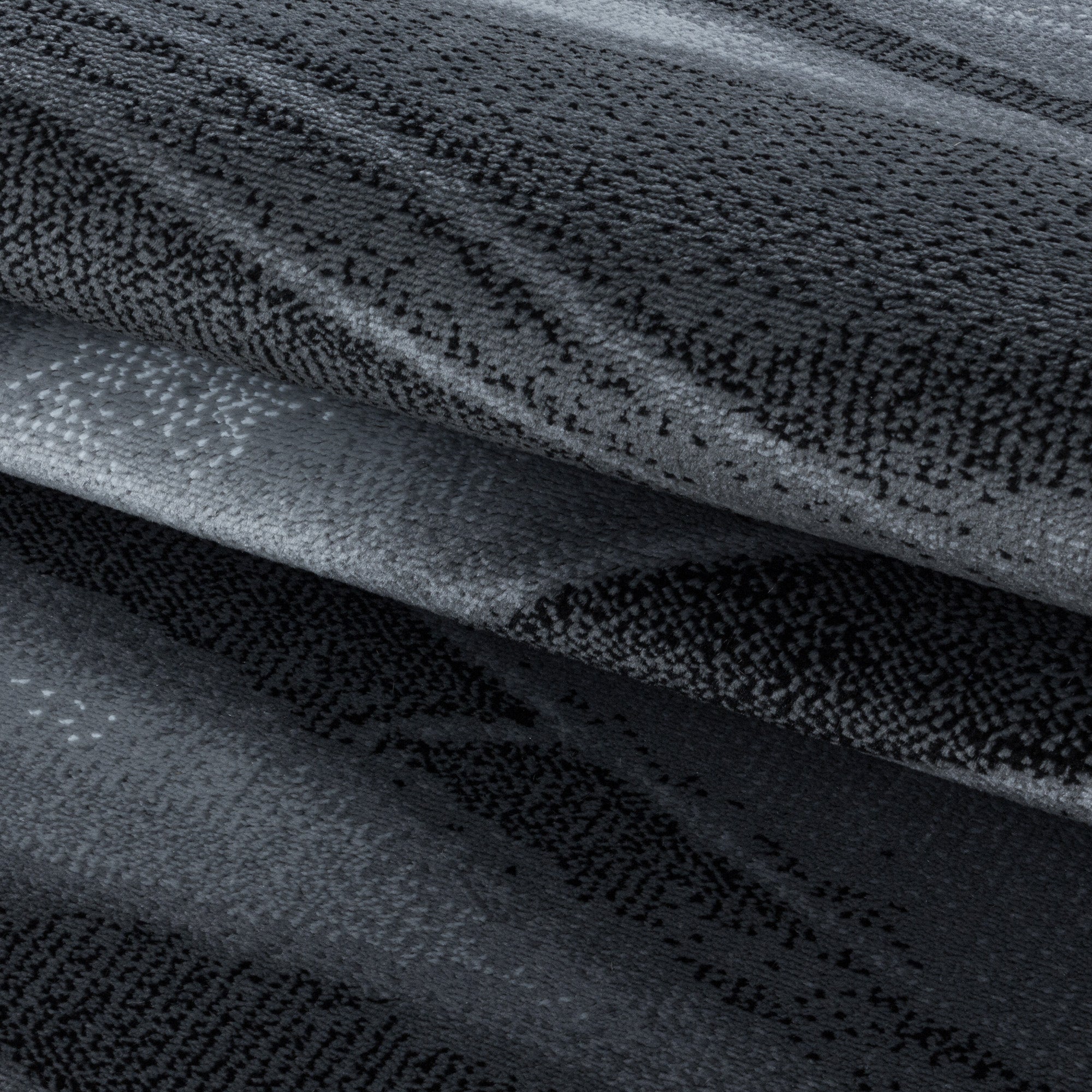 Kurzflor Teppich Wellen Design Teppich Schwarz Modern Stil Teppich Wohnzimmer